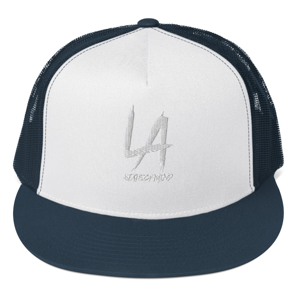 (Embroidered) 5 Panel Trucker Cap- LA STATE OF MIND