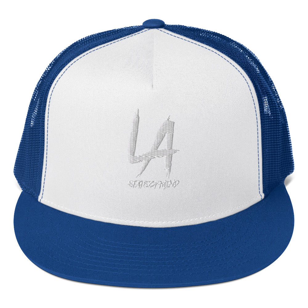 (Embroidered) 5 Panel Trucker Cap- LA STATE OF MIND