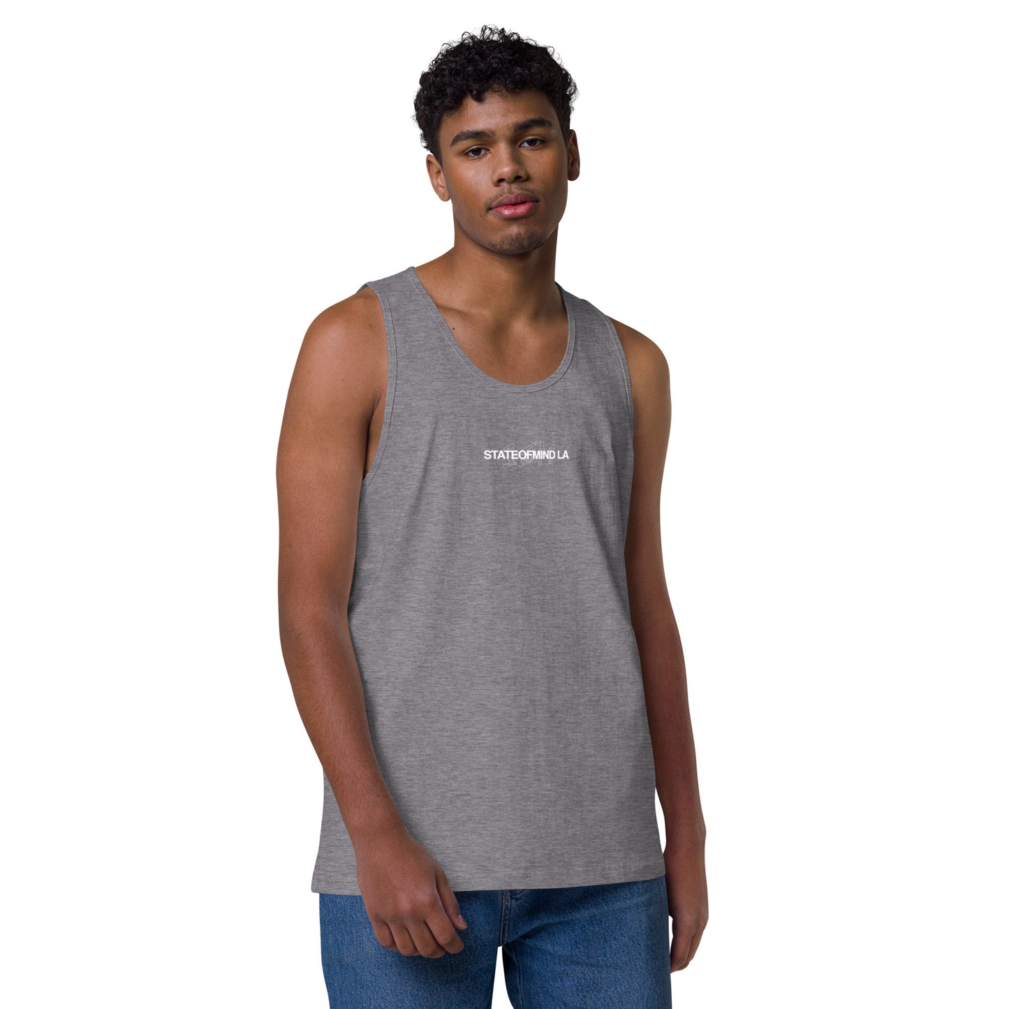 Name & Logo DTG Print- Men’s premium tank top