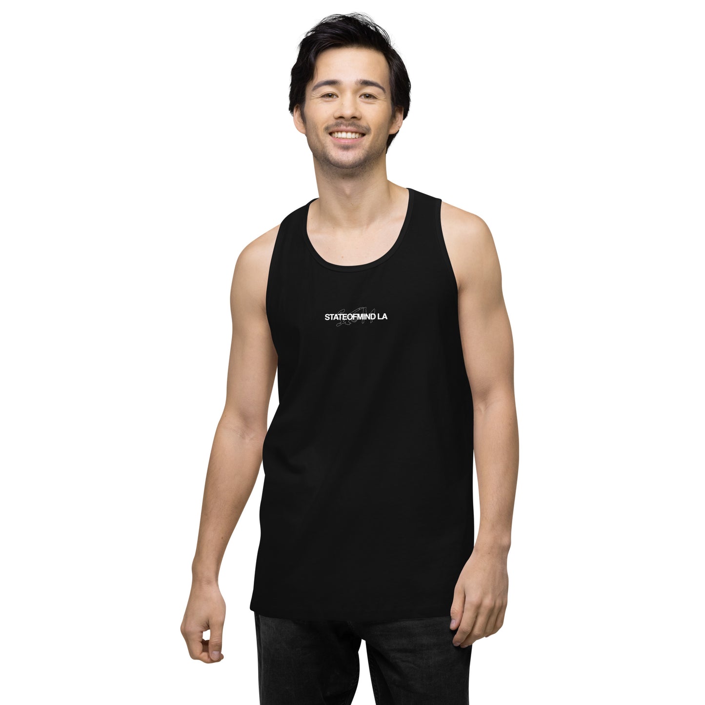 Name & Logo DTG Print- Men’s premium tank top