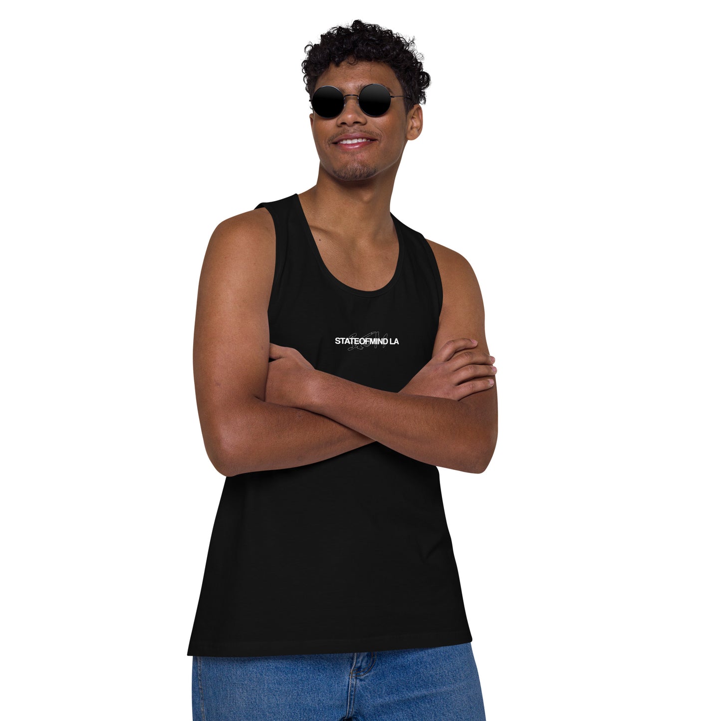 Name & Logo DTG Print- Men’s premium tank top