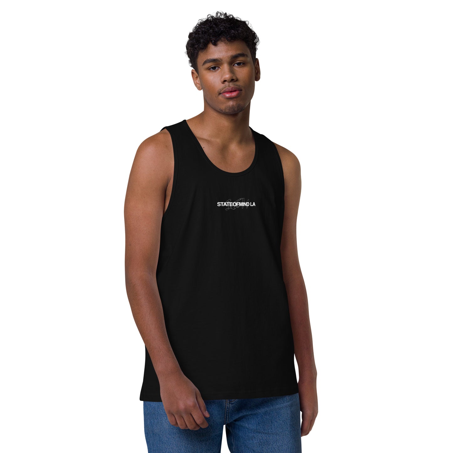 Name & Logo DTG Print- Men’s premium tank top