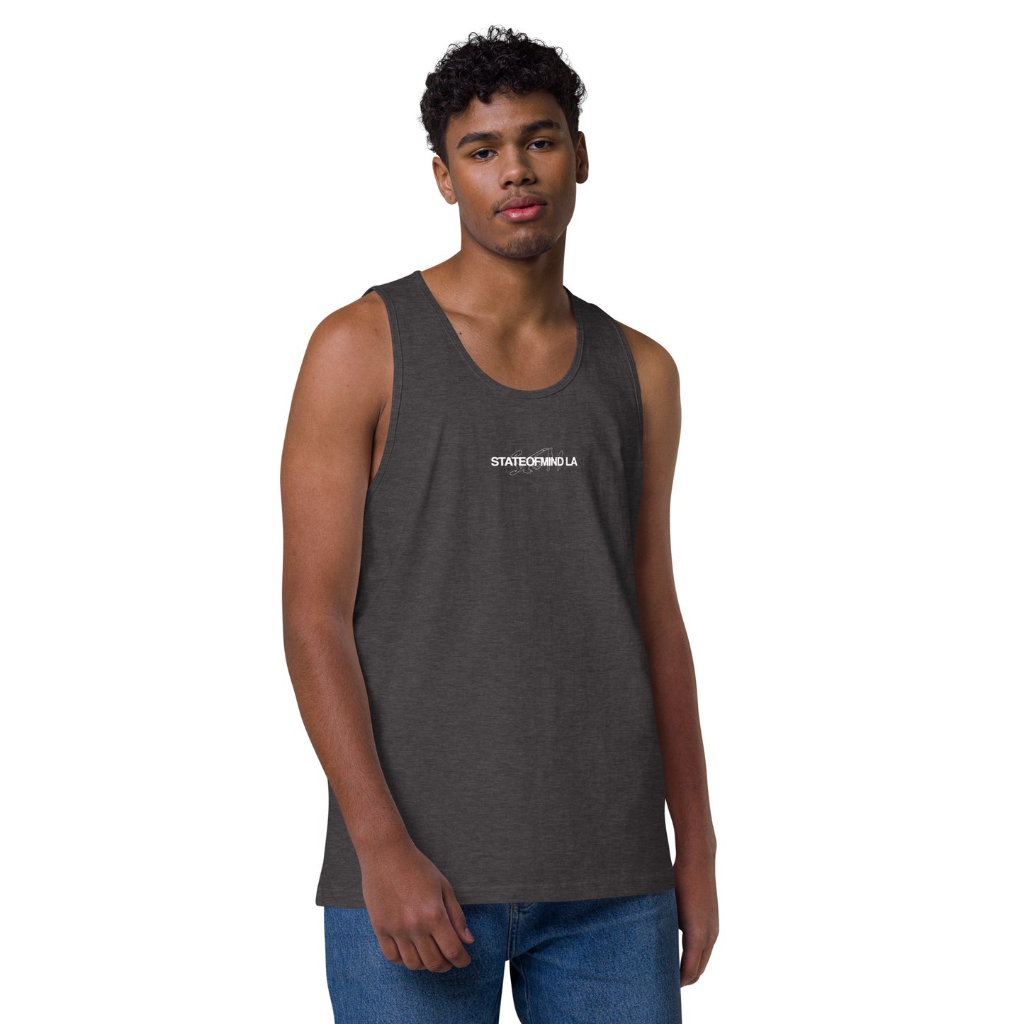 Name & Logo DTG Print- Men’s premium tank top