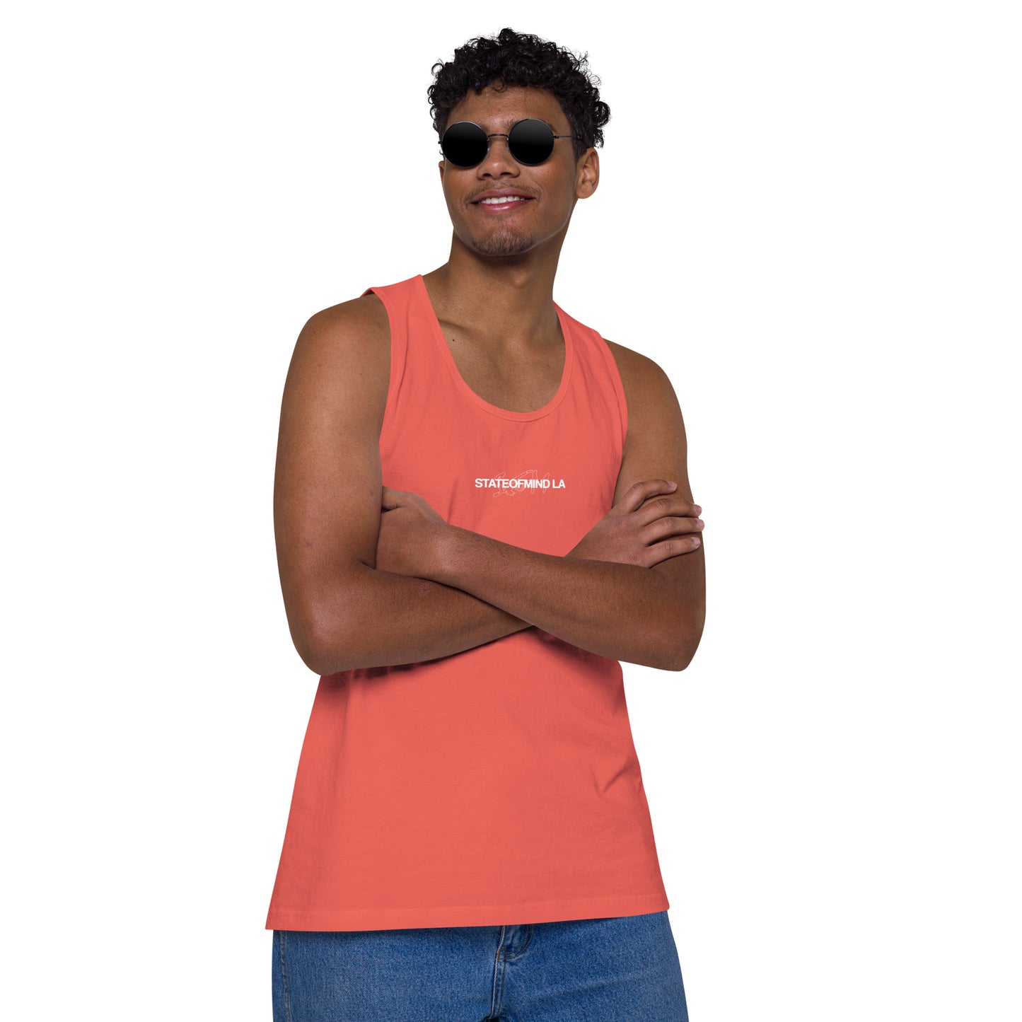 Name & Logo DTG Print- Men’s premium tank top