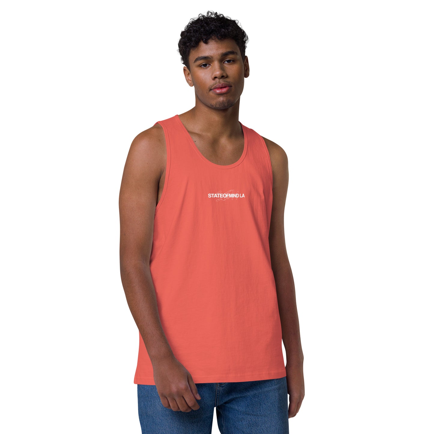 Name & Logo DTG Print- Men’s premium tank top