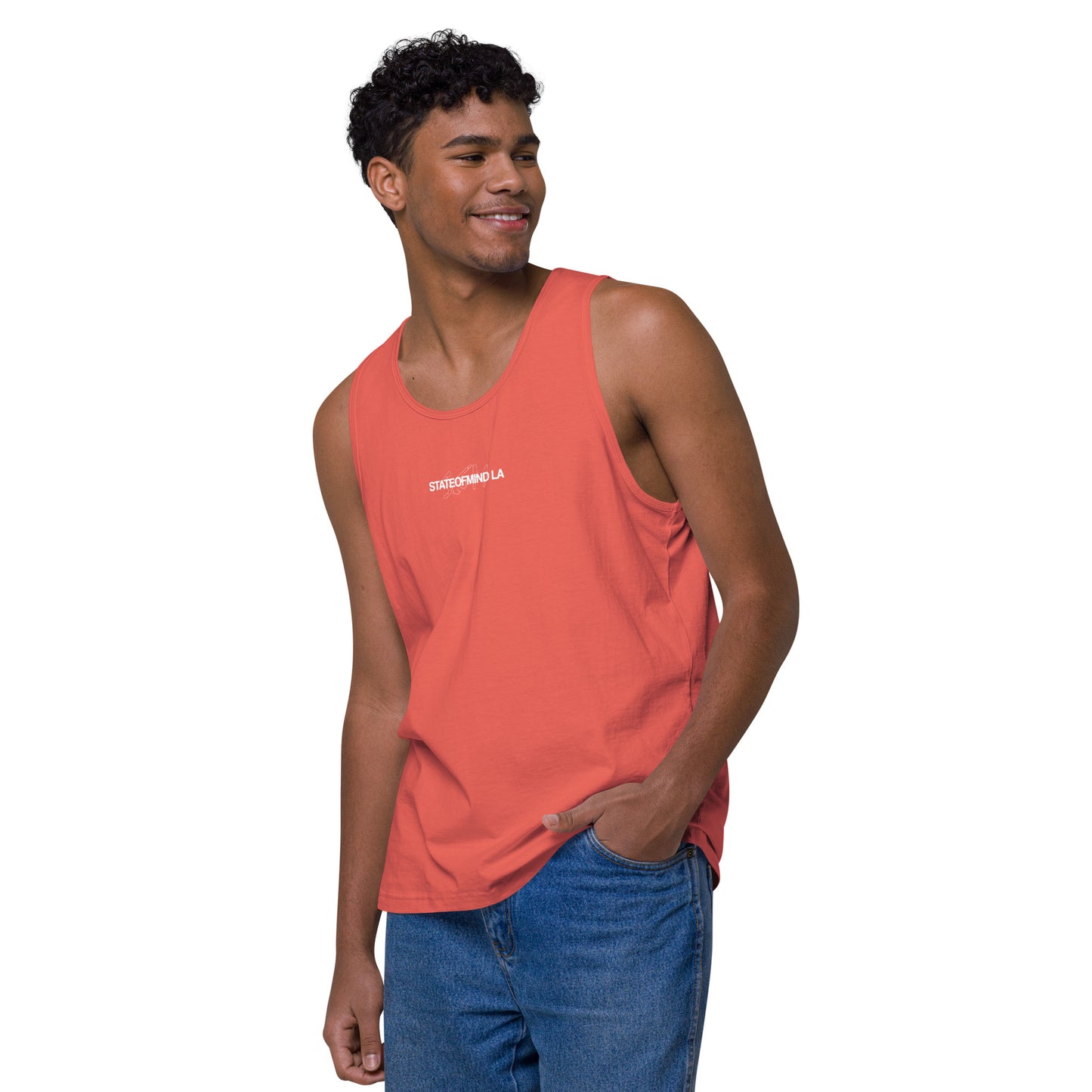 Name & Logo DTG Print- Men’s premium tank top