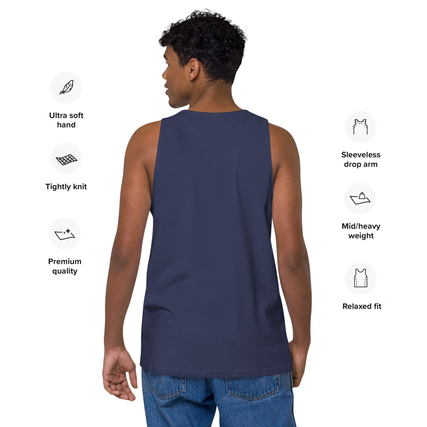 Name & Logo DTG Print- Men’s premium tank top
