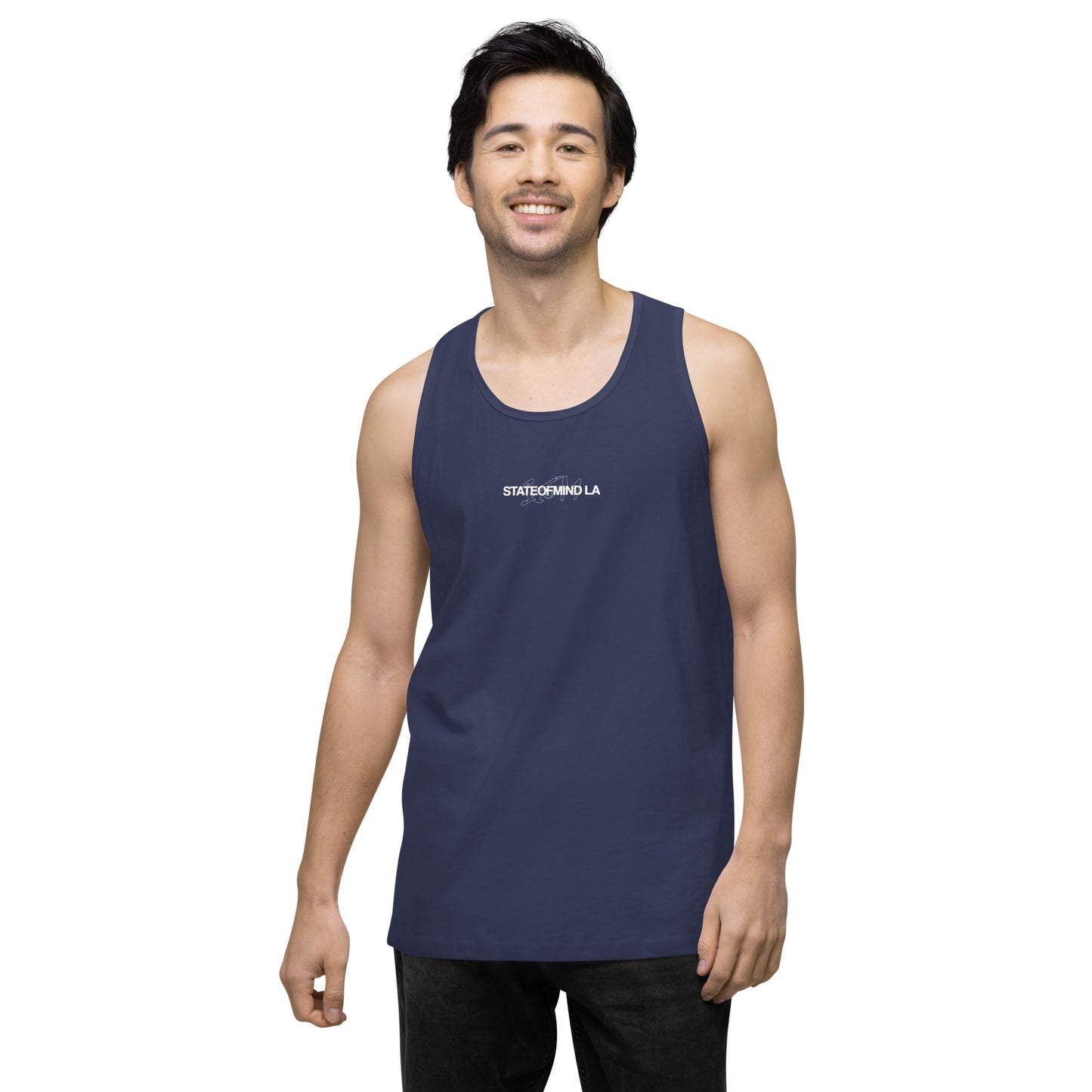 Name & Logo DTG Print- Men’s premium tank top