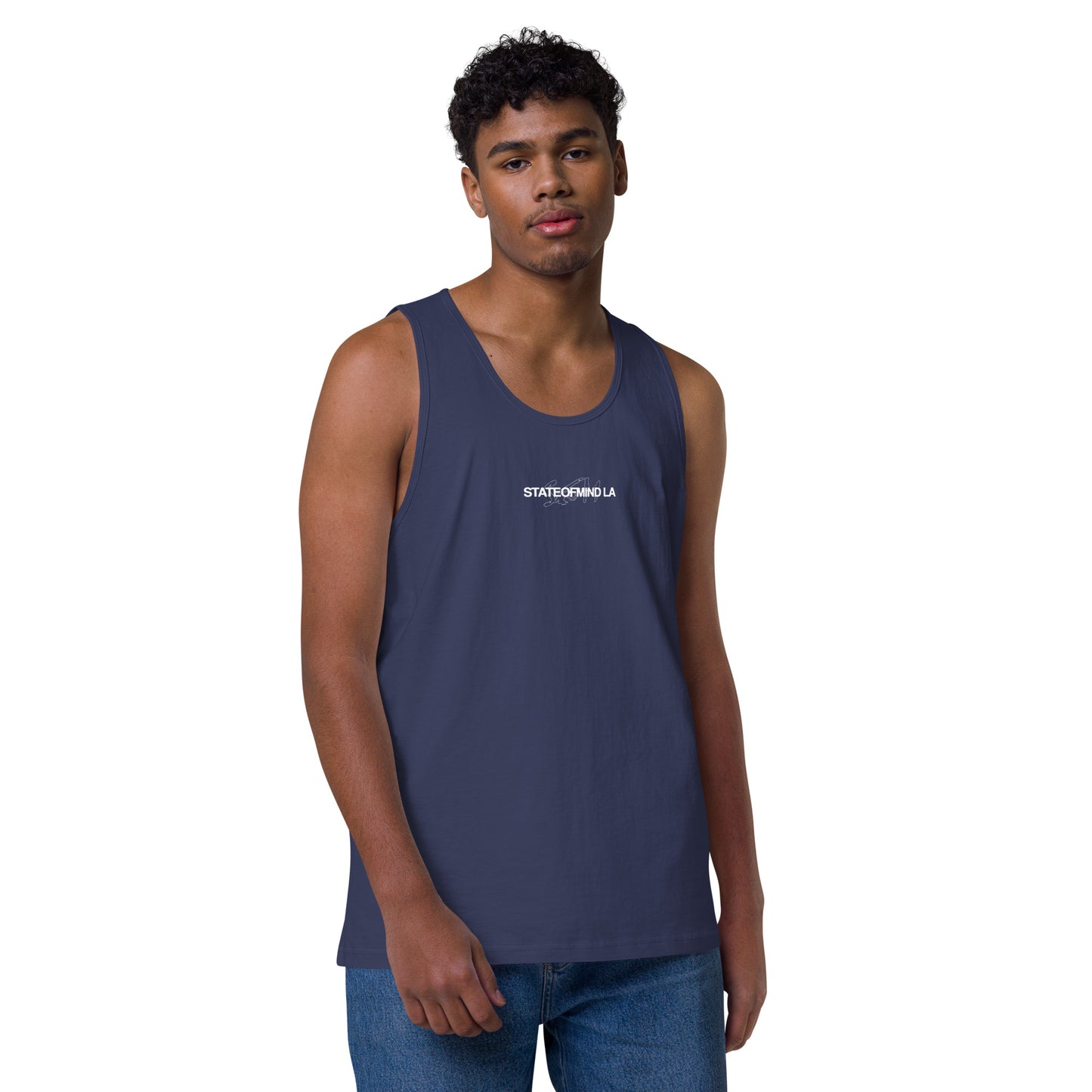 Name & Logo DTG Print- Men’s premium tank top