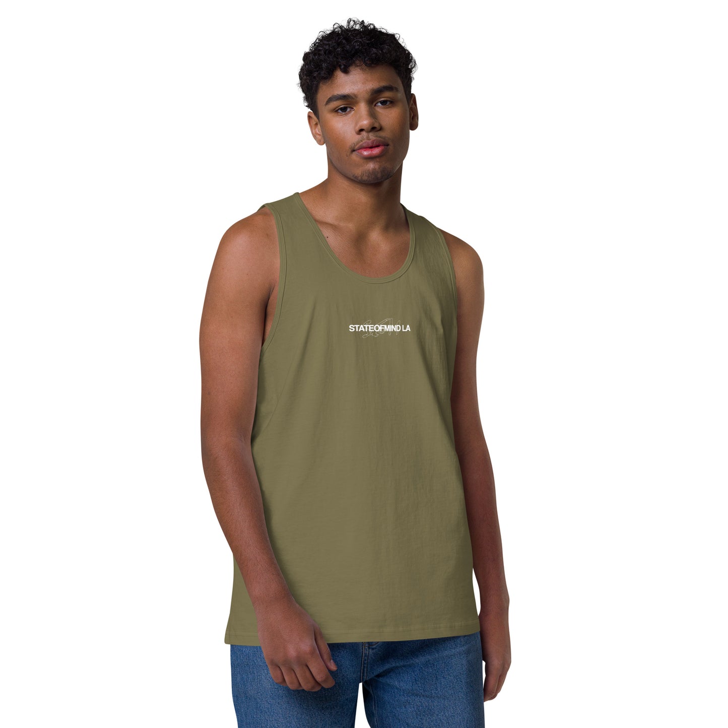 Name & Logo DTG Print- Men’s premium tank top