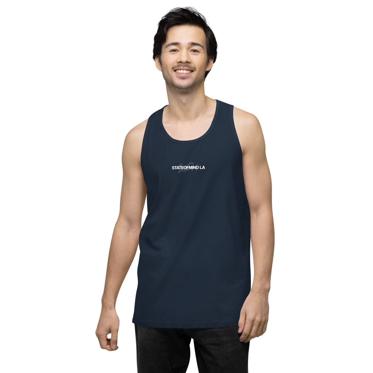 Name & Logo DTG Print- Men’s premium tank top