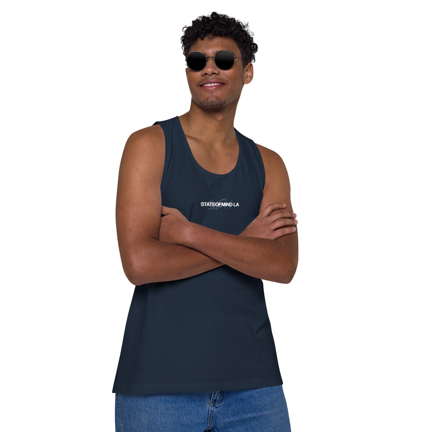 Name & Logo DTG Print- Men’s premium tank top
