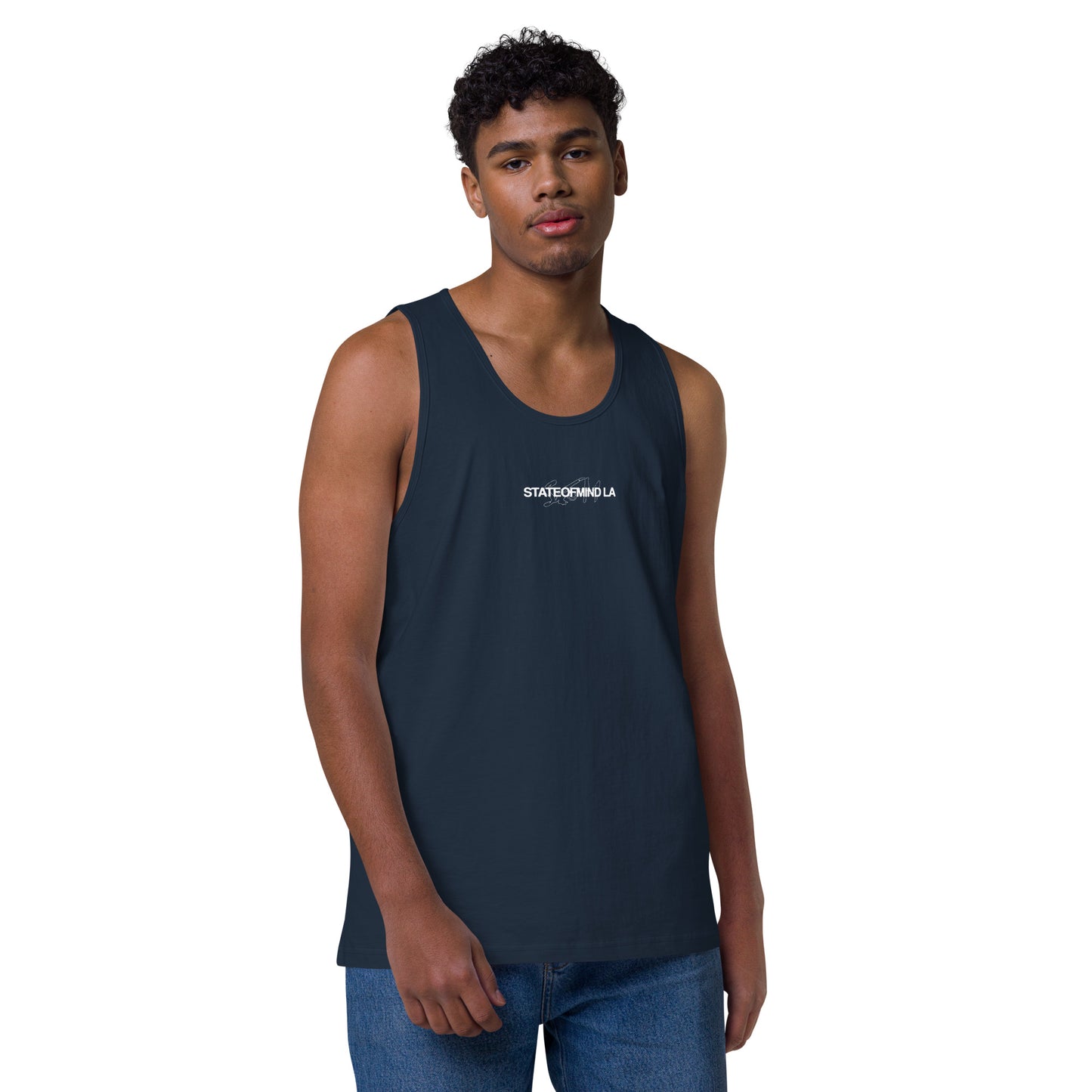Name & Logo DTG Print- Men’s premium tank top