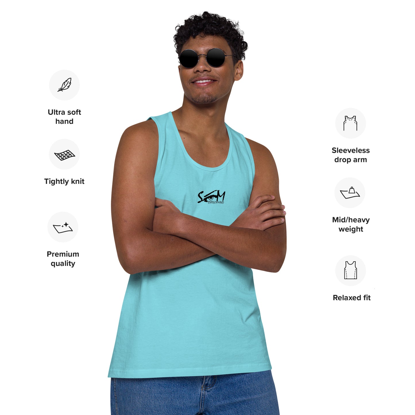 Logo DTG Print- men's premium tank top