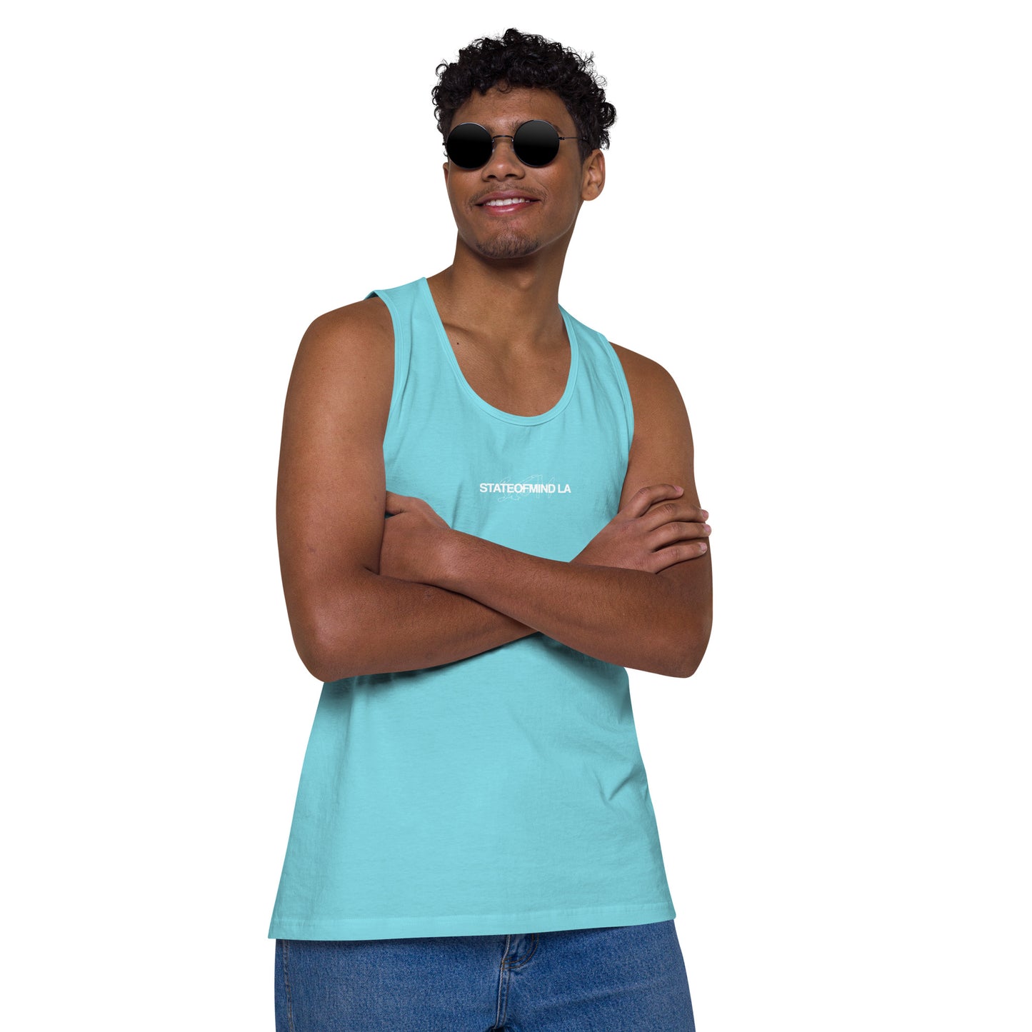 Name & Logo DTG Print- Men’s premium tank top