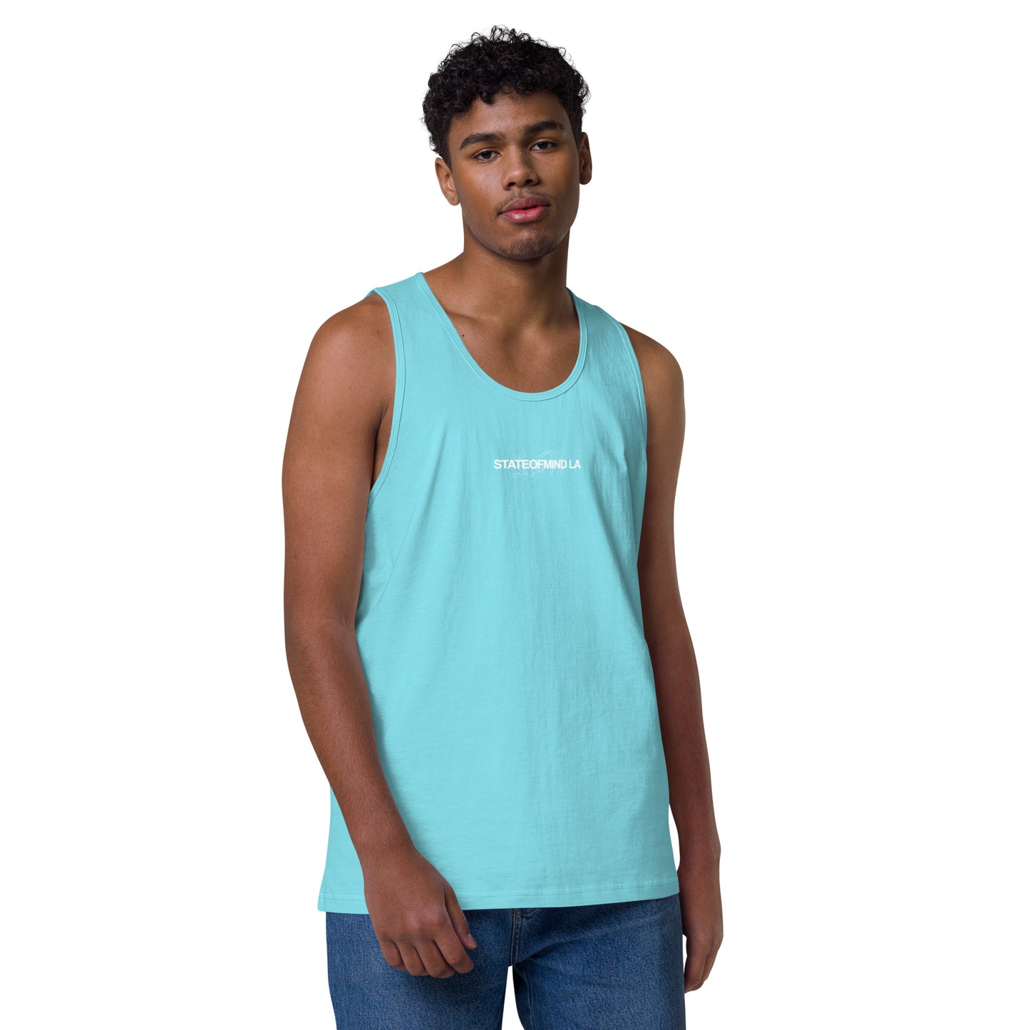 Name & Logo DTG Print- Men’s premium tank top