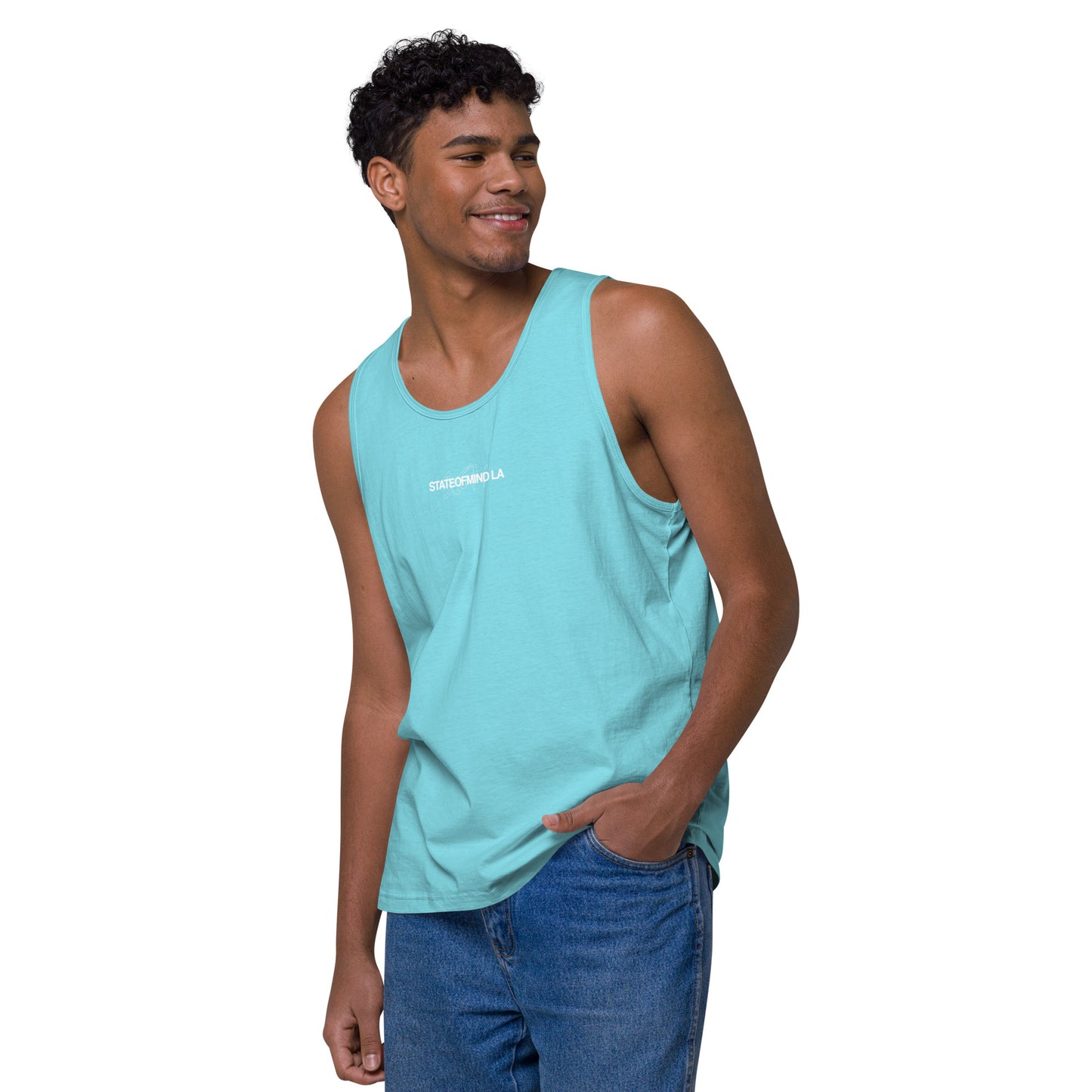 Name & Logo DTG Print- Men’s premium tank top
