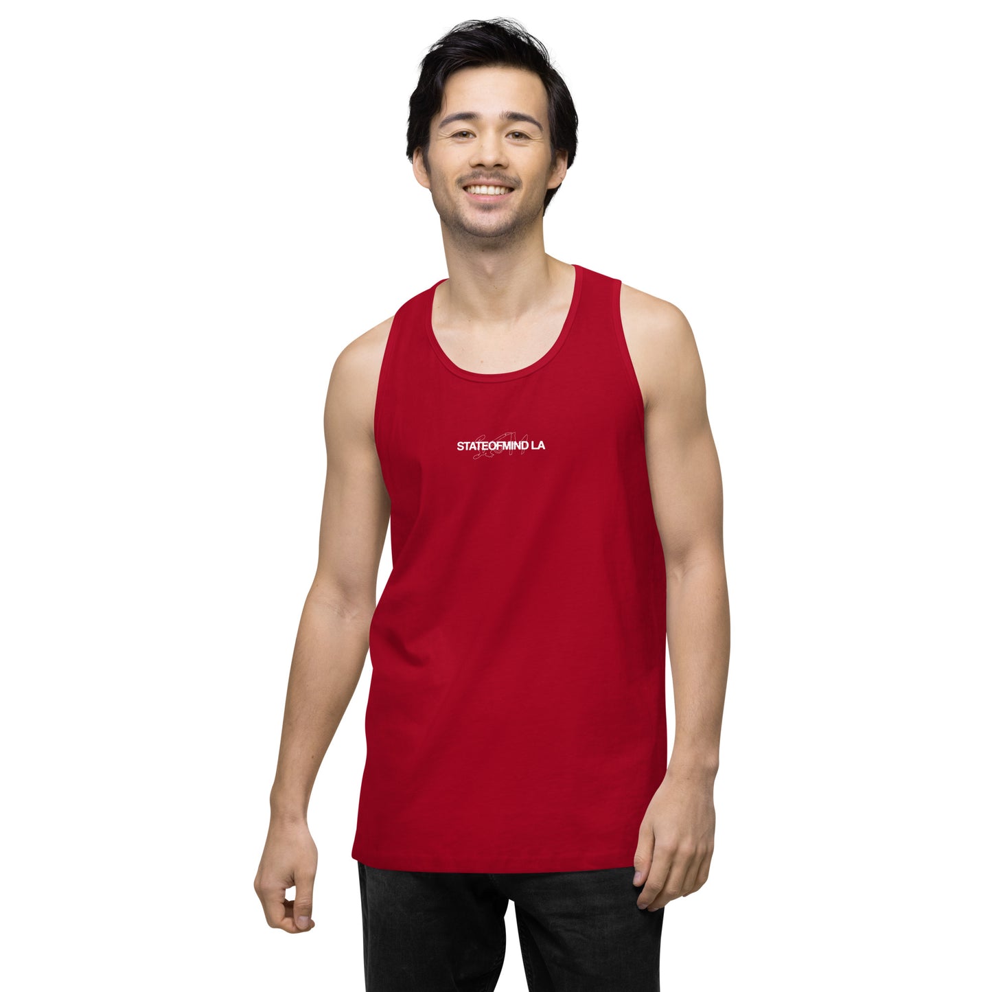 Name & Logo DTG Print- Men’s premium tank top