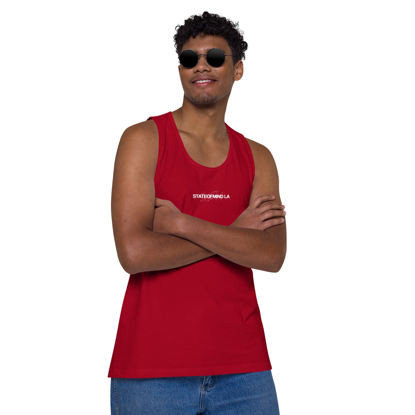 Name & Logo DTG Print- Men’s premium tank top