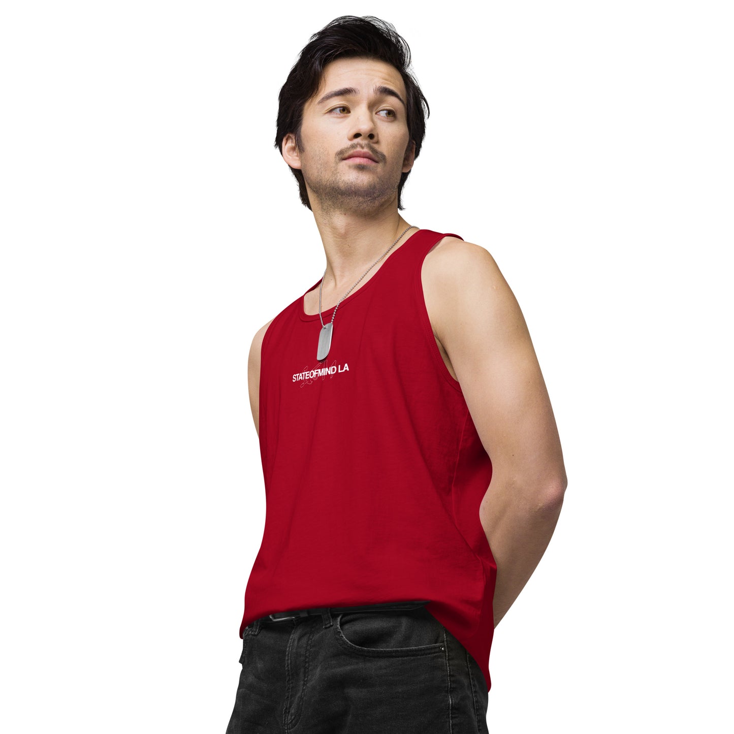 Name & Logo DTG Print- Men’s premium tank top