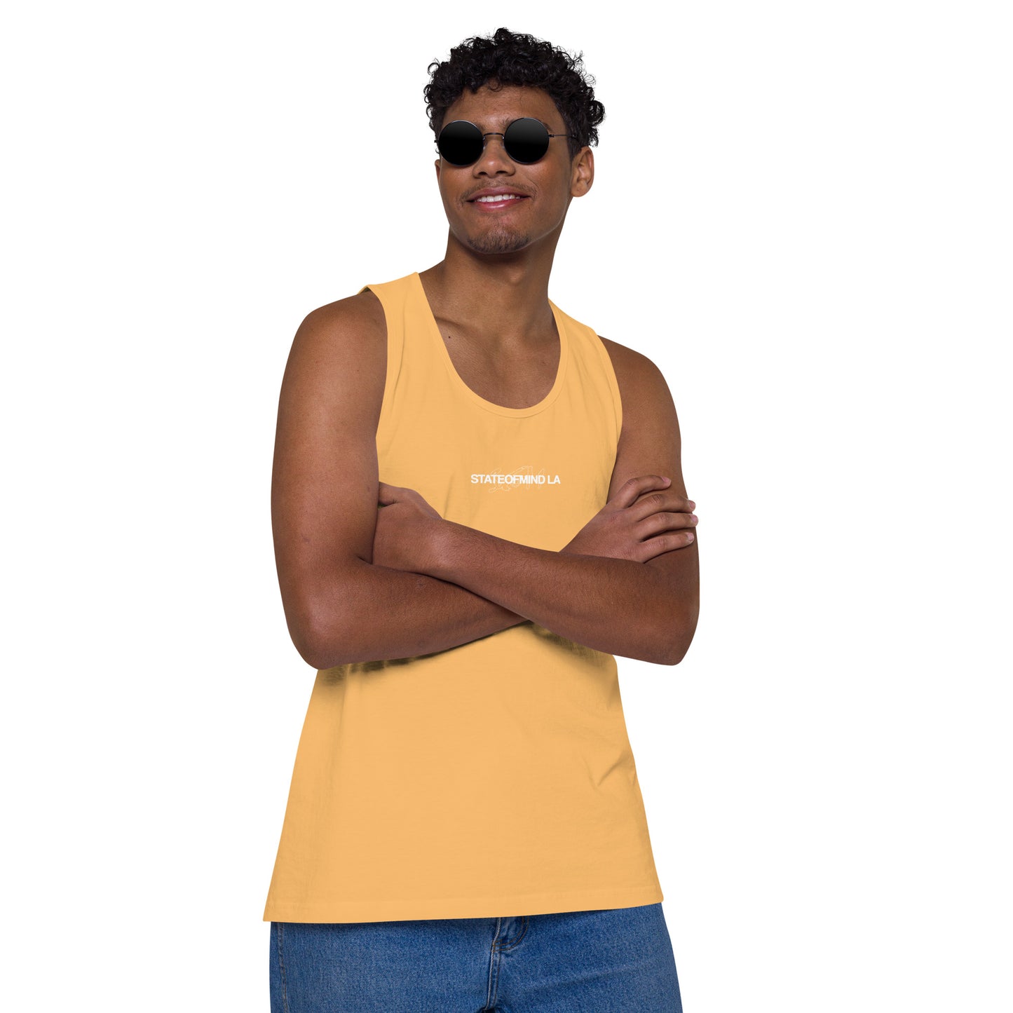 Name & Logo DTG Print- Men’s premium tank top