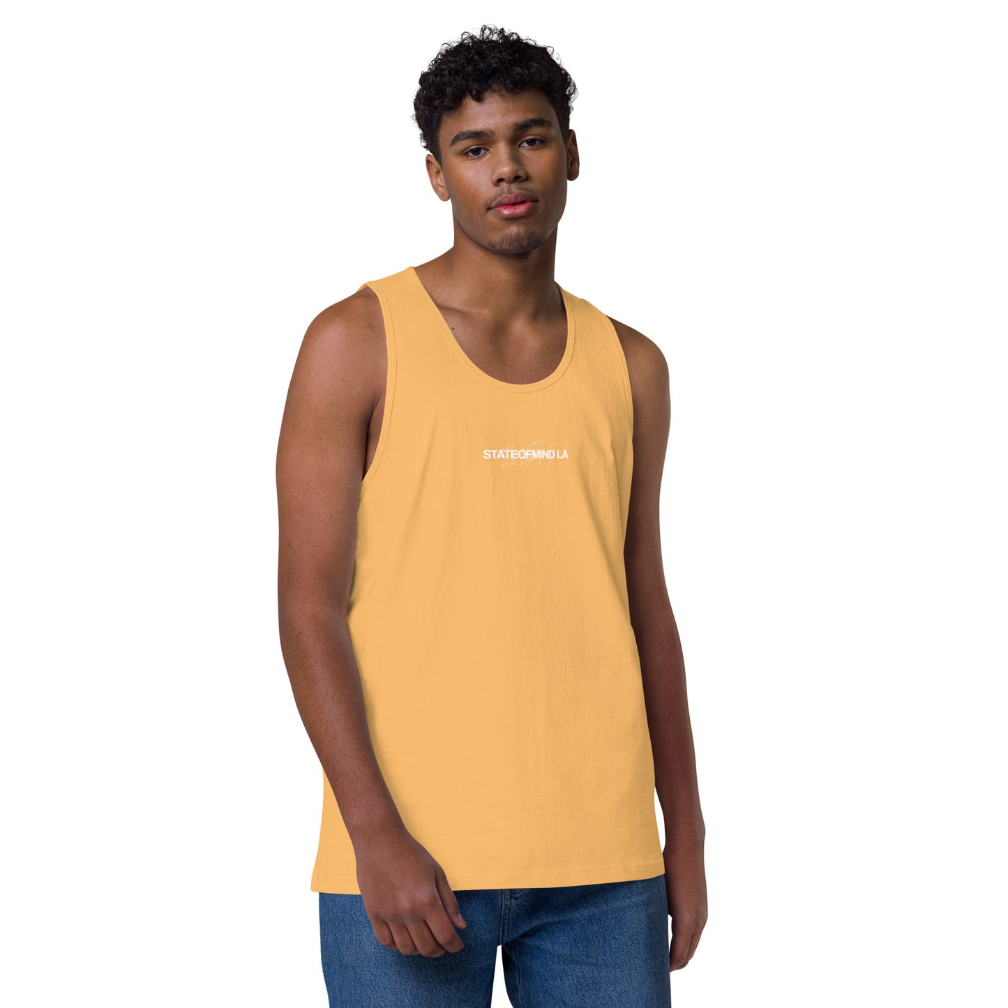Name & Logo DTG Print- Men’s premium tank top