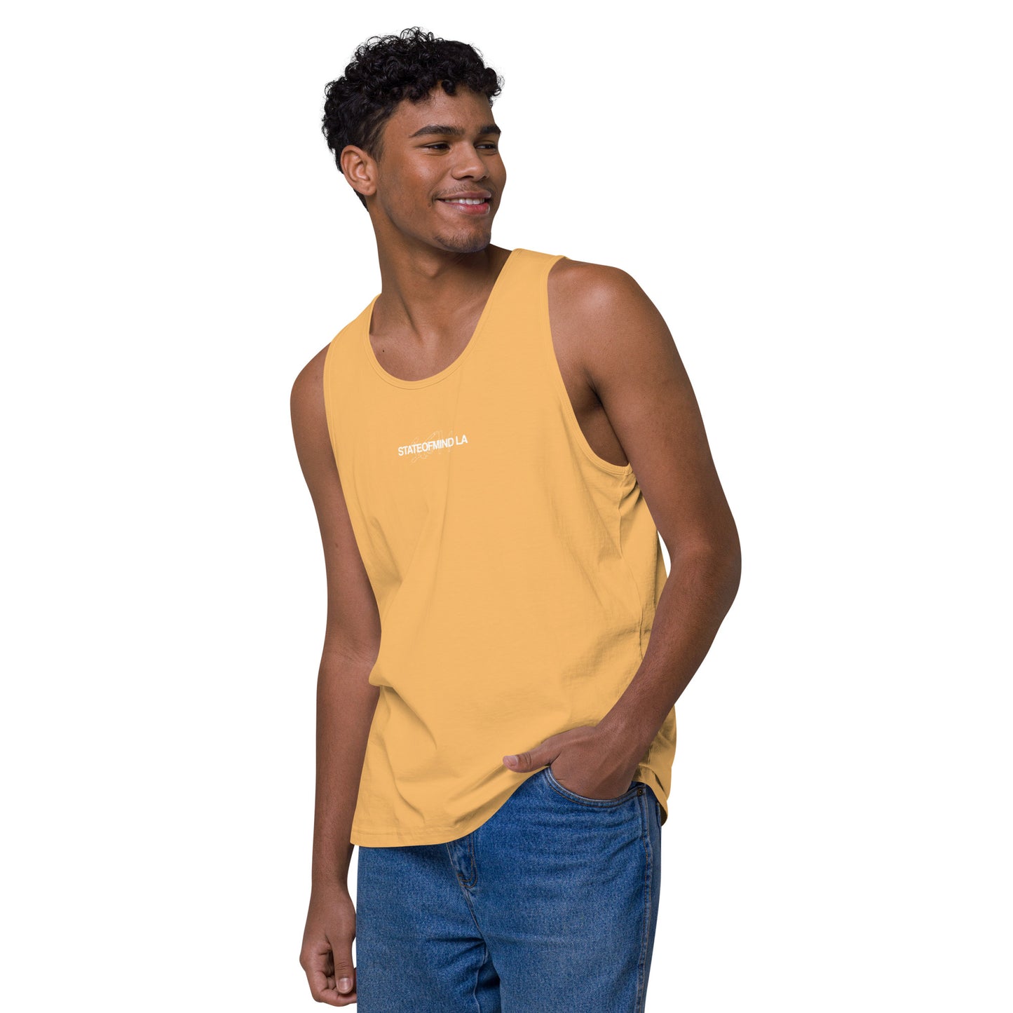 Name & Logo DTG Print- Men’s premium tank top