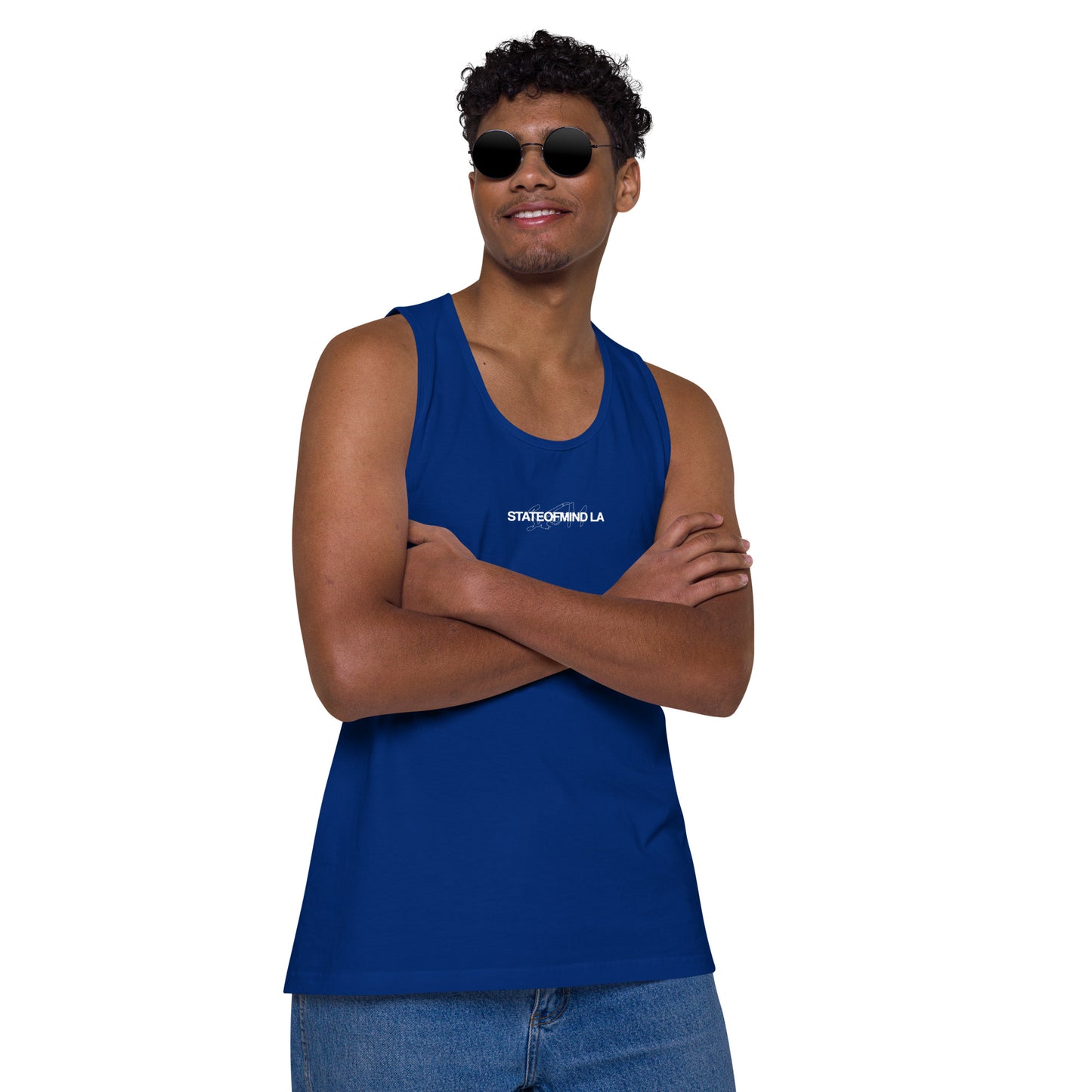 Name & Logo DTG Print- Men’s premium tank top