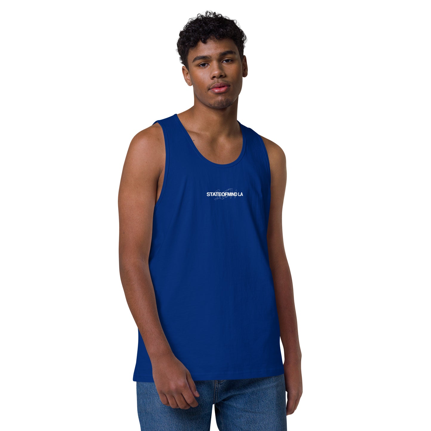 Name & Logo DTG Print- Men’s premium tank top