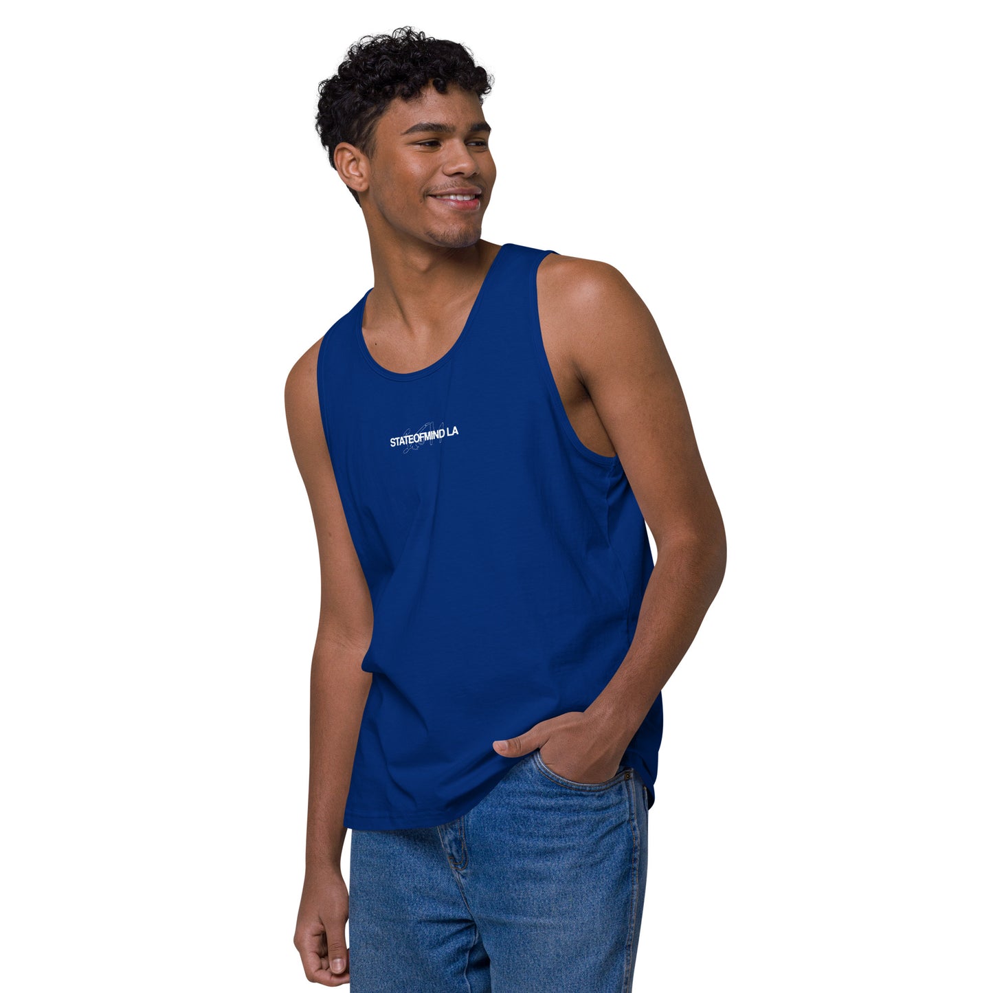 Name & Logo DTG Print- Men’s premium tank top