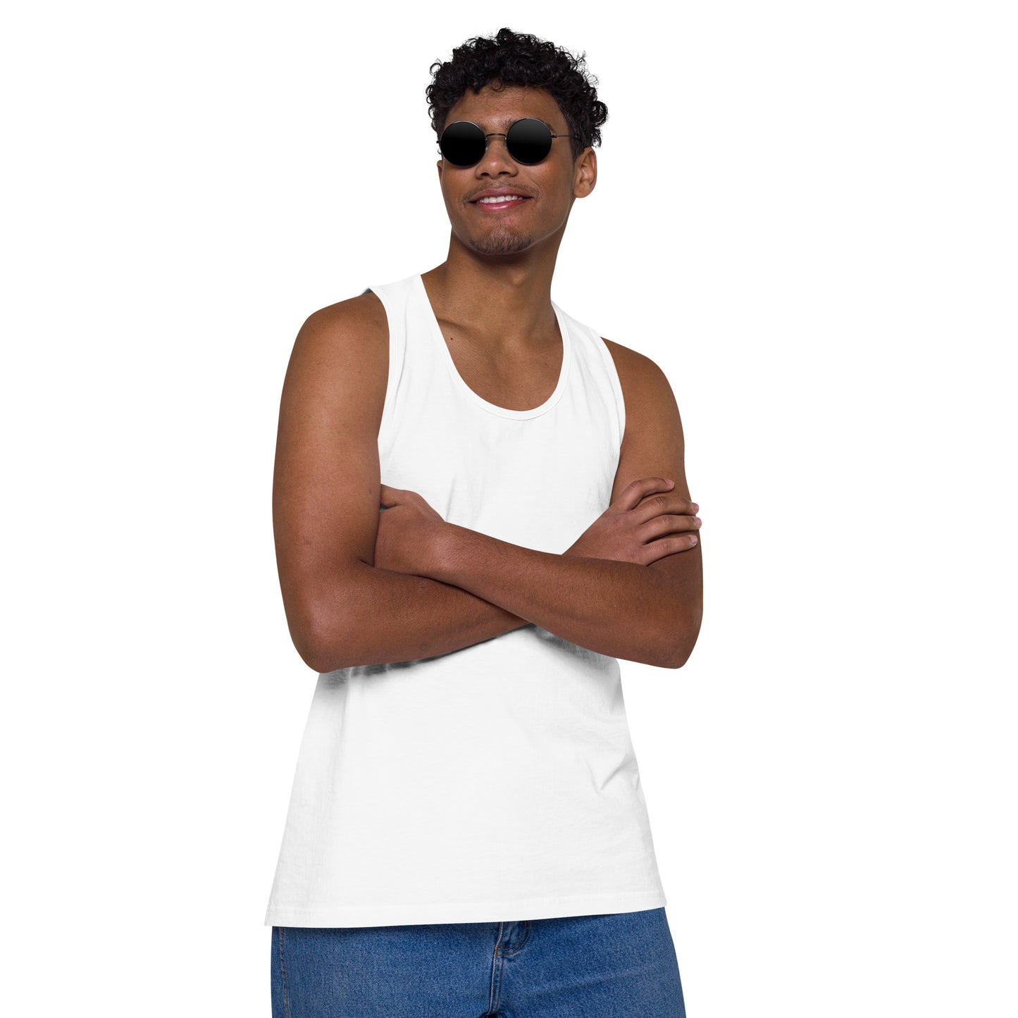 Name & Logo DTG Print- Men’s premium tank top