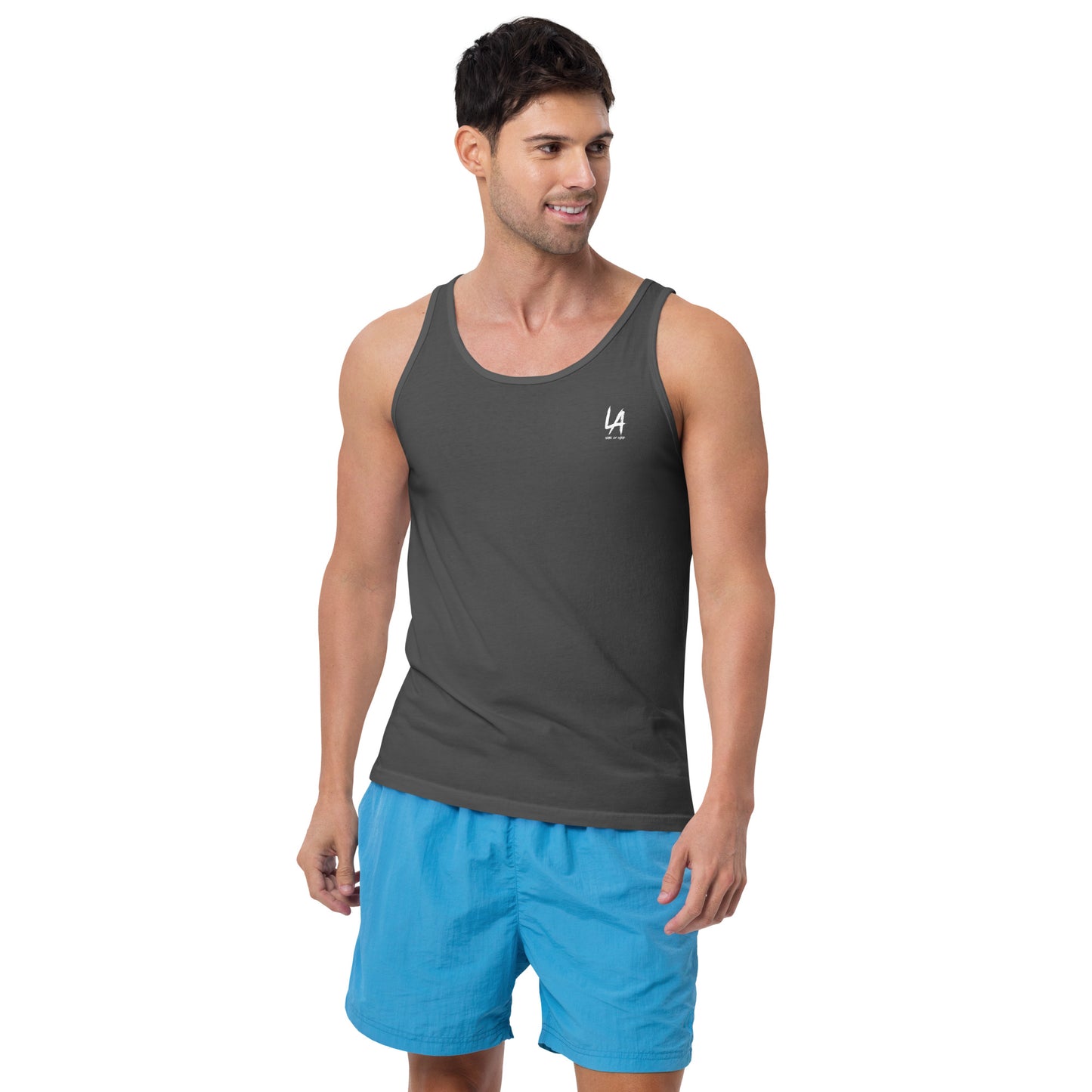 LA Logo Print- Unisex Tank Top