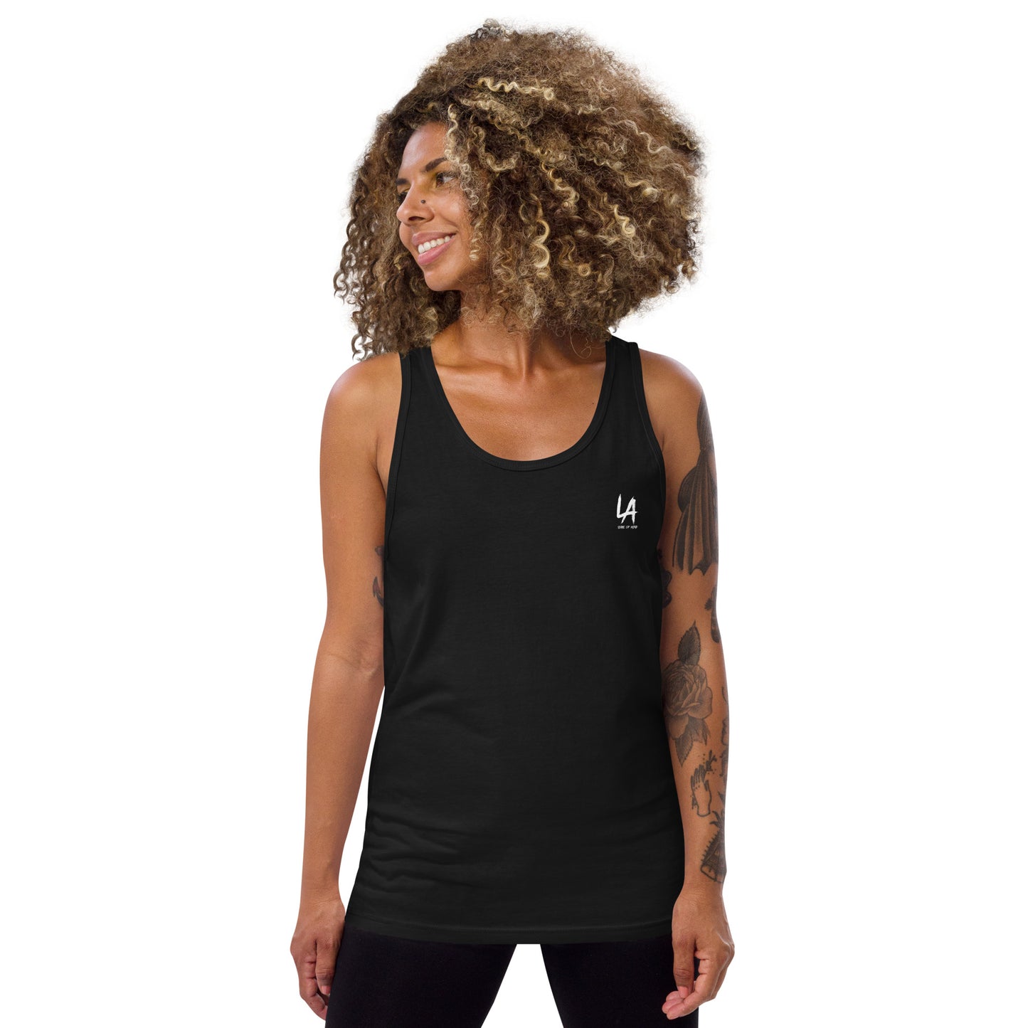 LA Logo Print- Unisex Tank Top