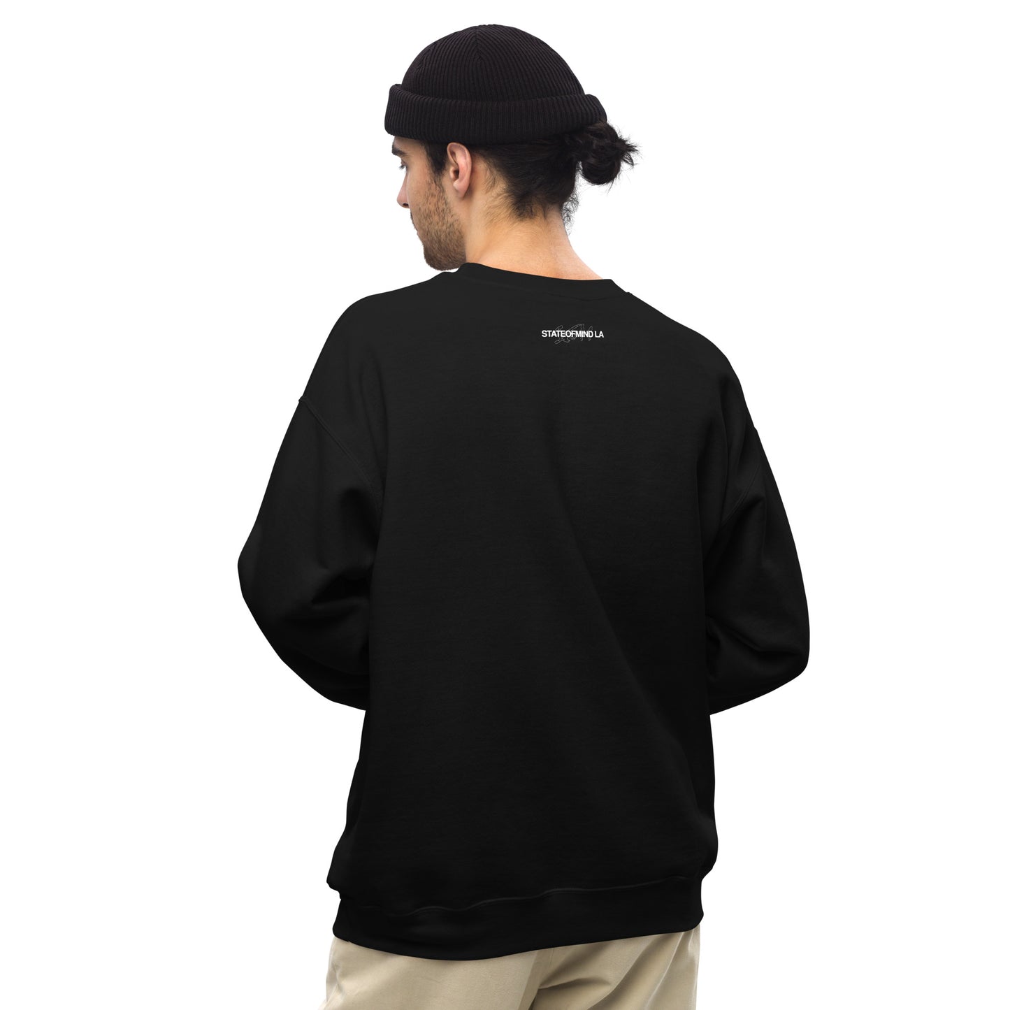 STATEOFMIND LA (black font) DTG Print- crew neck unisex