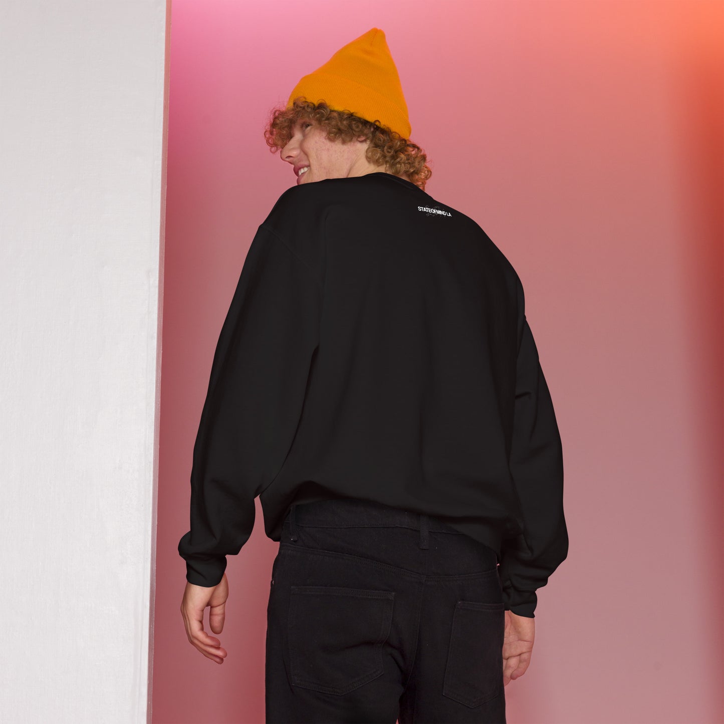 STATEOFMIND LA (black font) DTG Print- crew neck unisex