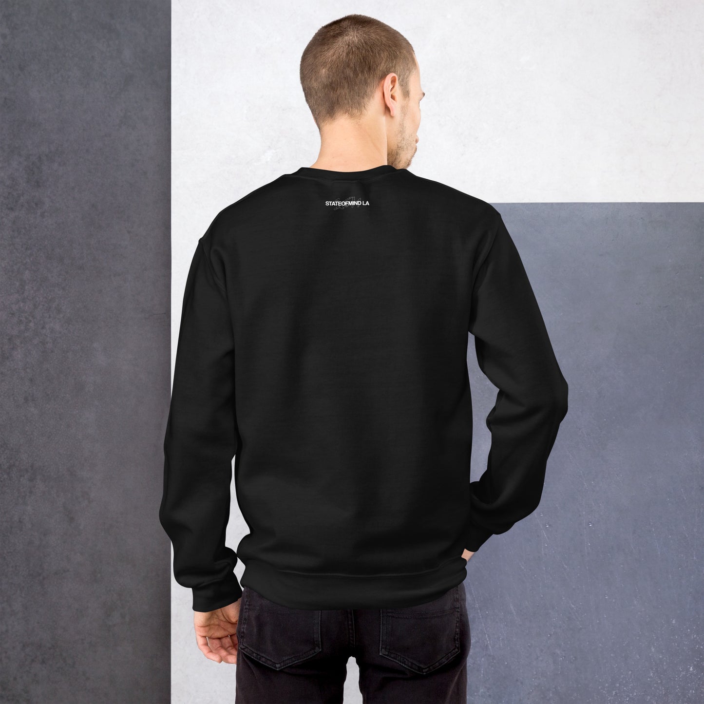 STATEOFMIND LA (black font) DTG Print- crew neck unisex