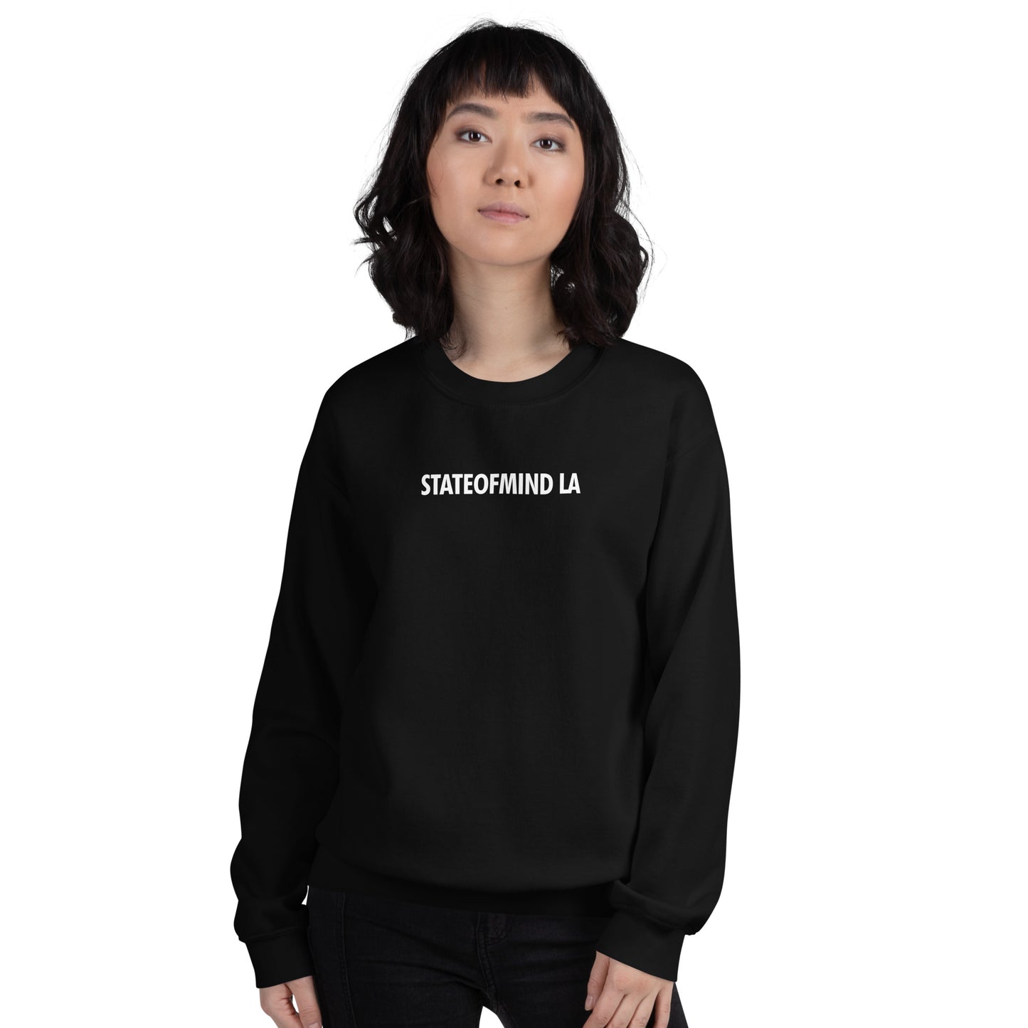STATEOFMIND LA (black font) DTG Print- crew neck unisex