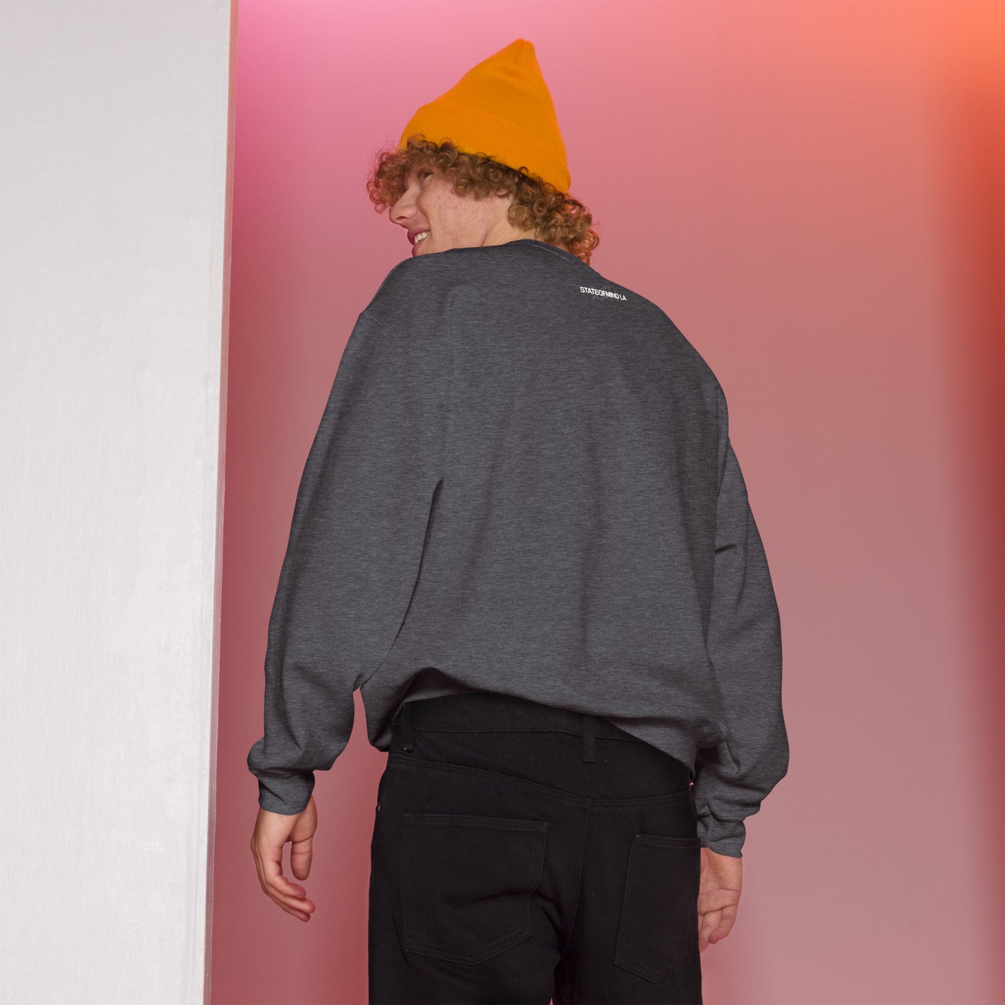 STATEOFMIND LA (black font) DTG Print- crew neck unisex