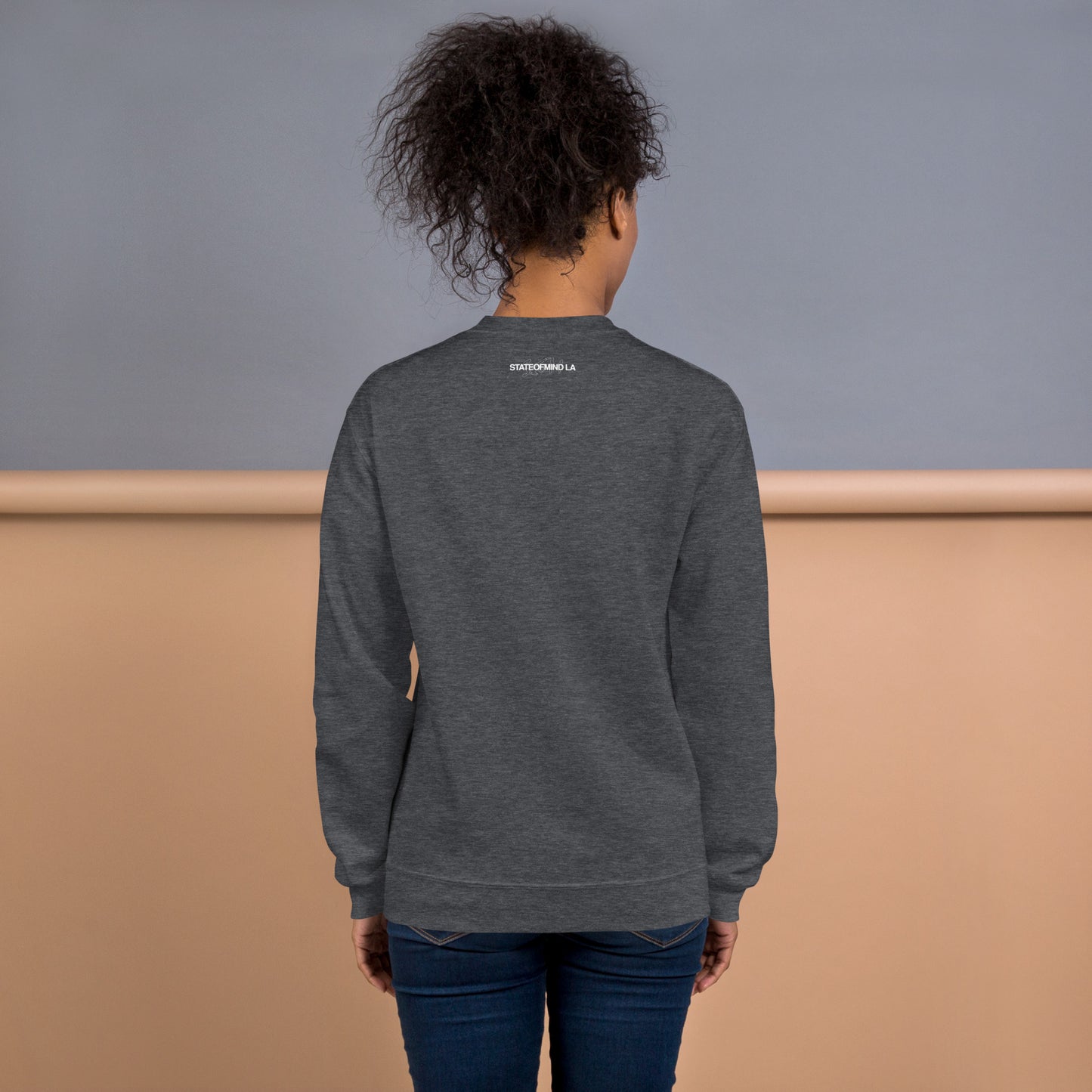 STATEOFMIND LA (black font) DTG Print- crew neck unisex