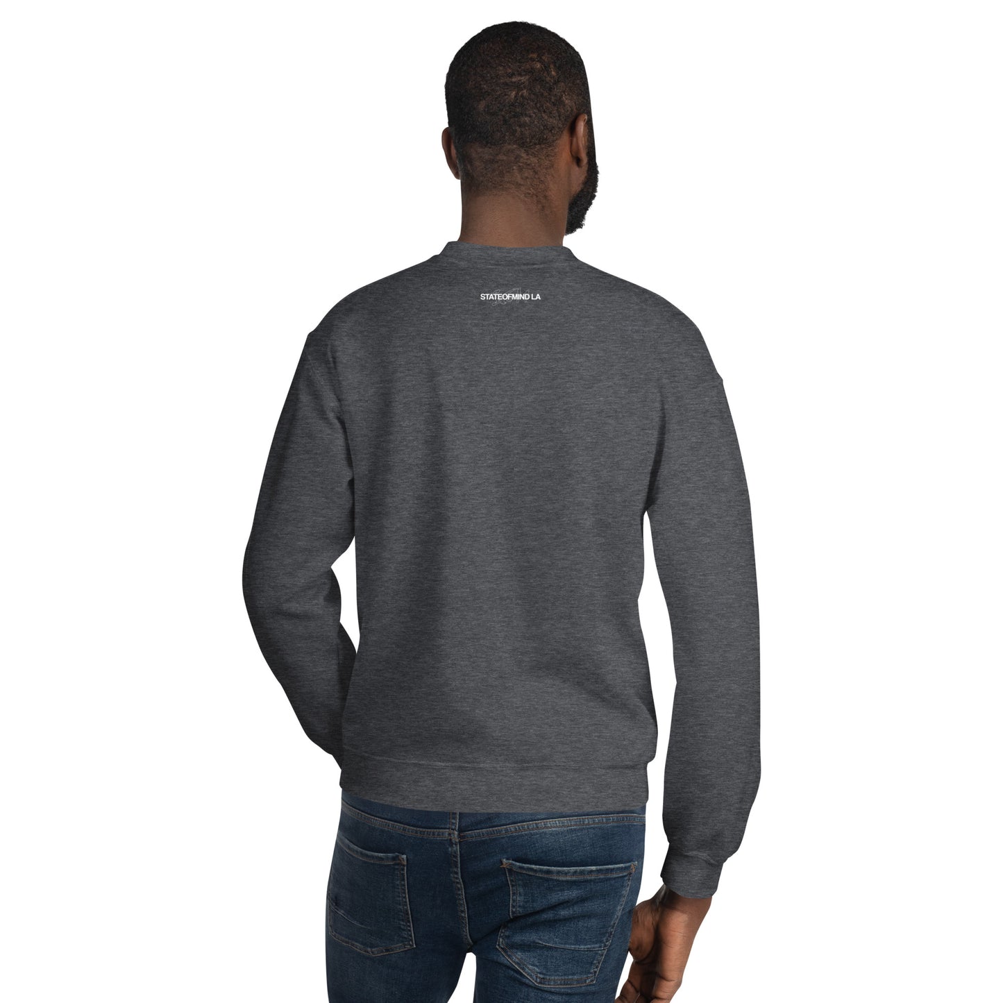 STATEOFMIND LA (black font) DTG Print- crew neck unisex