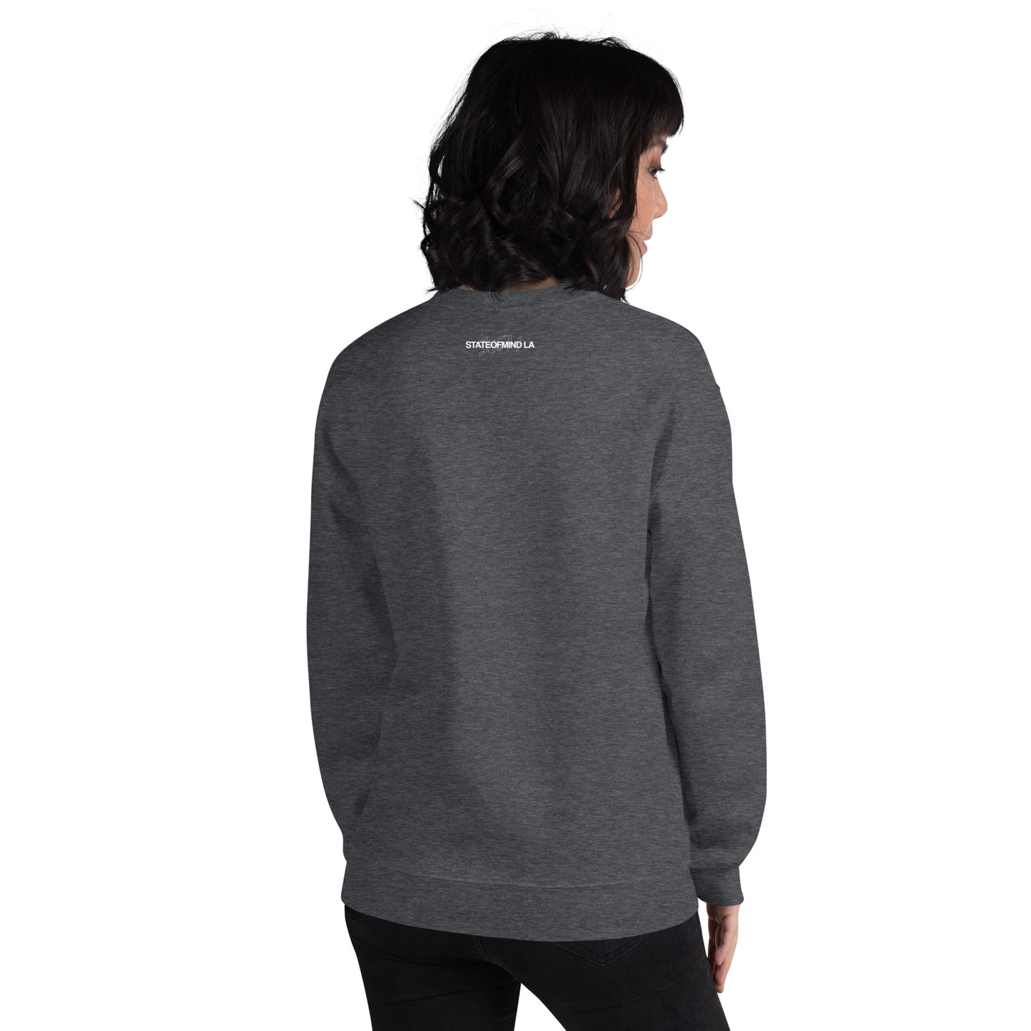 STATEOFMIND LA (black font) DTG Print- crew neck unisex