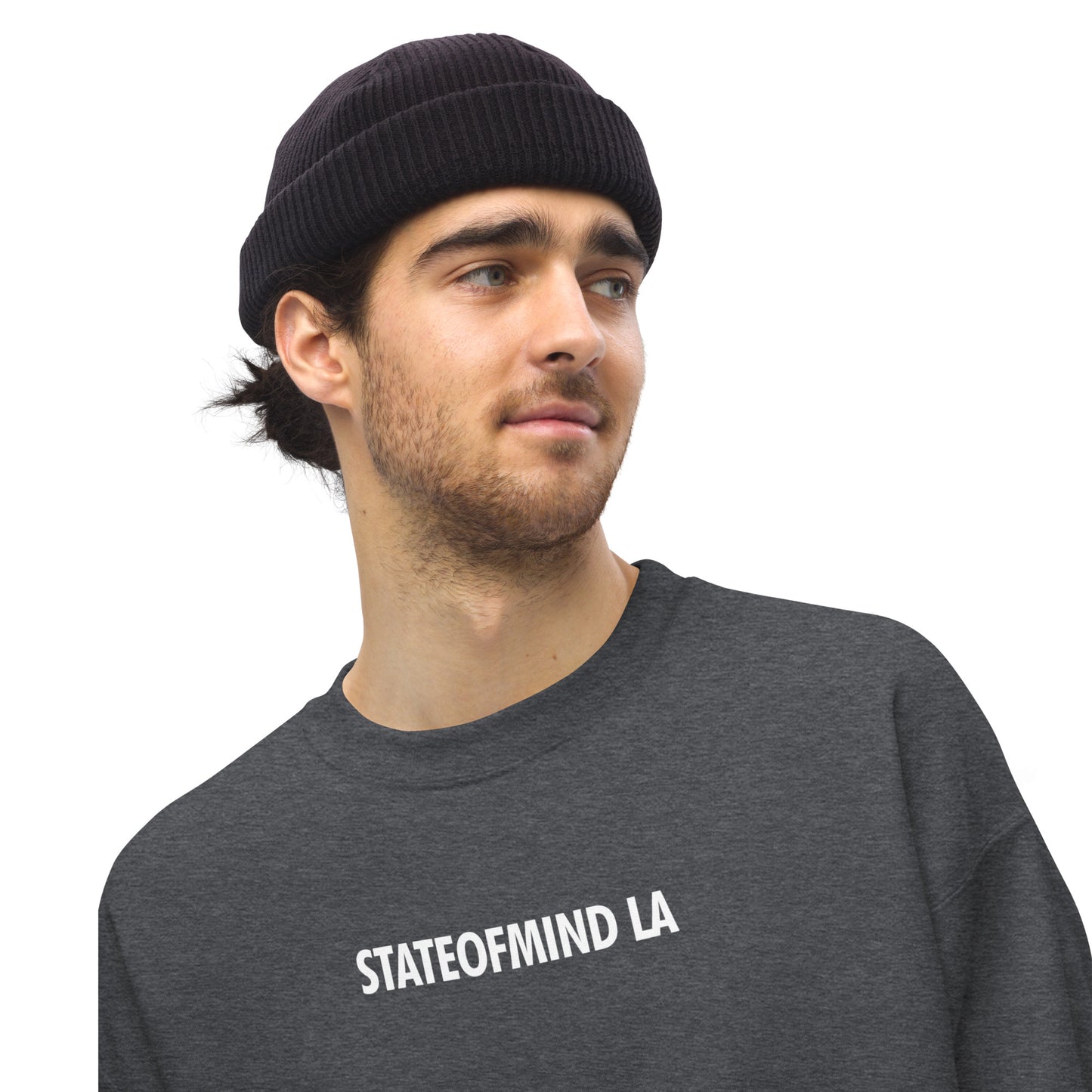 STATEOFMIND LA (black font) DTG Print- crew neck unisex