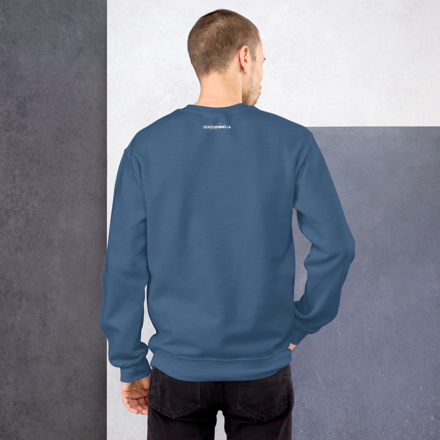 STATEOFMIND LA (black font) DTG Print- crew neck unisex