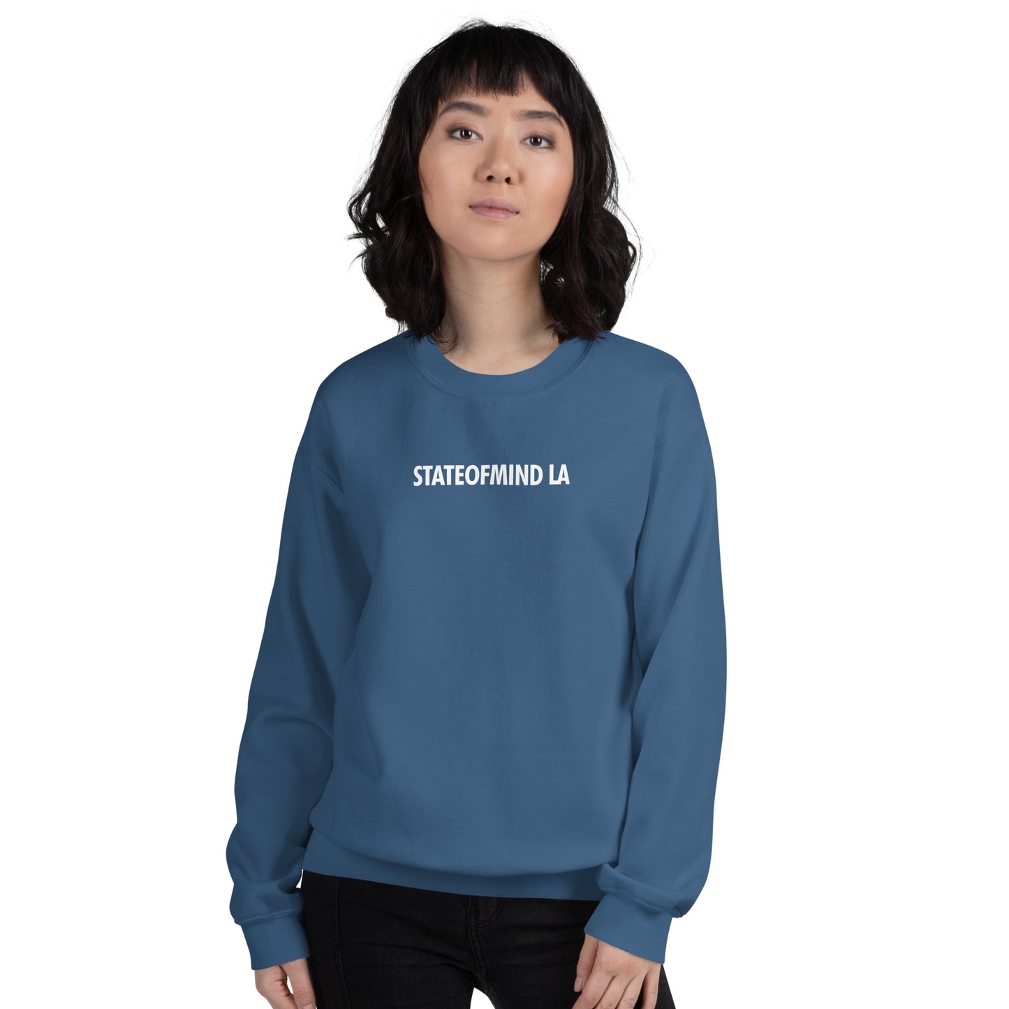 STATEOFMIND LA (black font) DTG Print- crew neck unisex