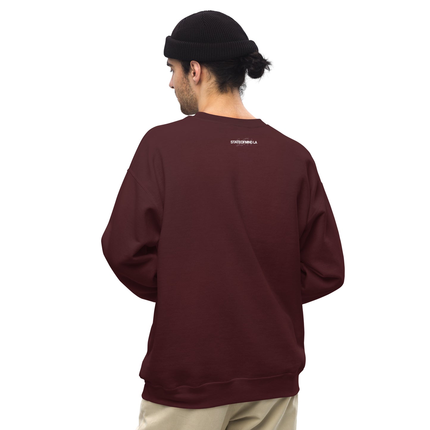 STATEOFMIND LA (black font) DTG Print- crew neck unisex