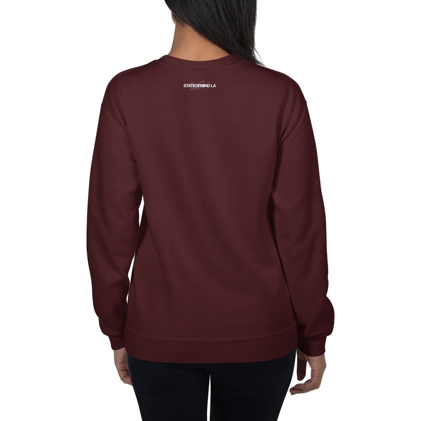 STATEOFMIND LA (black font) DTG Print- crew neck unisex