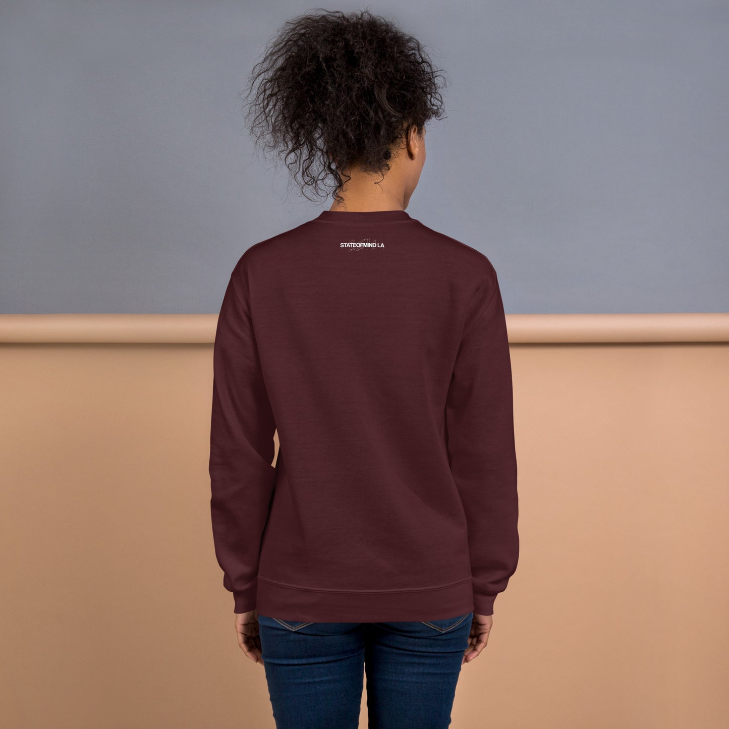STATEOFMIND LA (black font) DTG Print- crew neck unisex