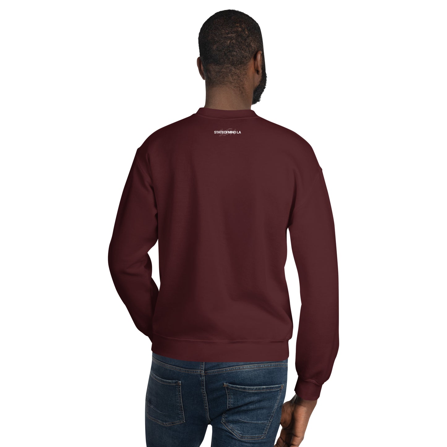STATEOFMIND LA (black font) DTG Print- crew neck unisex