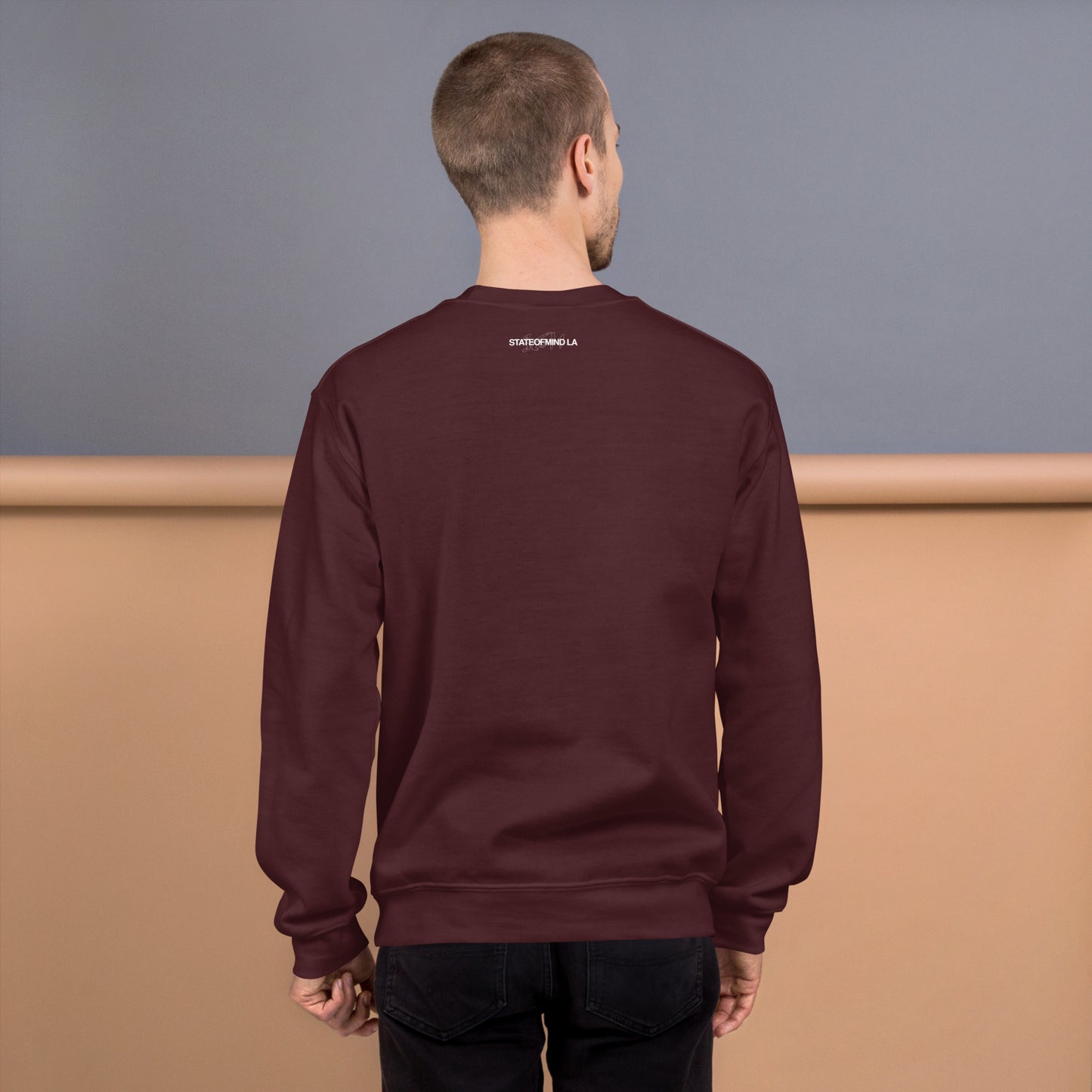 STATEOFMIND LA (black font) DTG Print- crew neck unisex