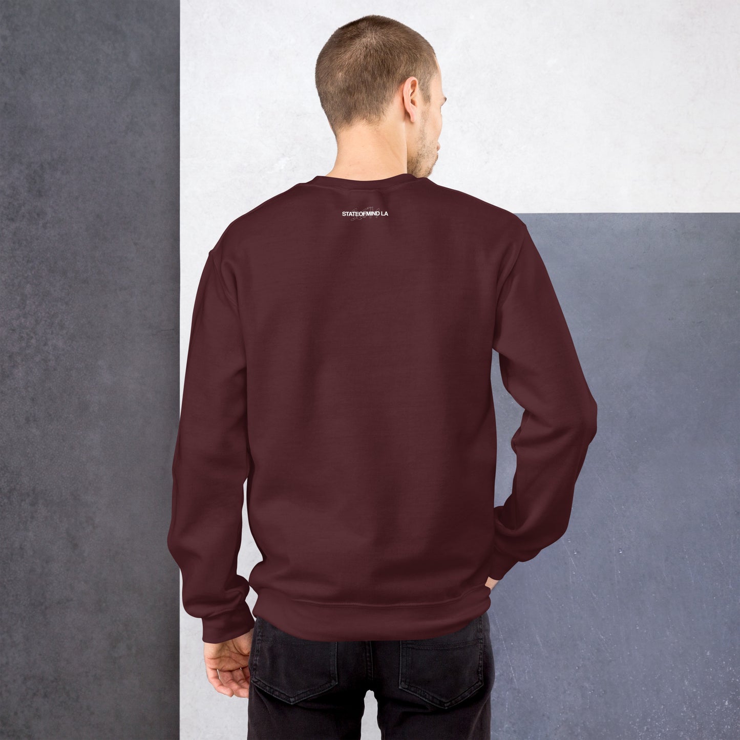 STATEOFMIND LA (black font) DTG Print- crew neck unisex